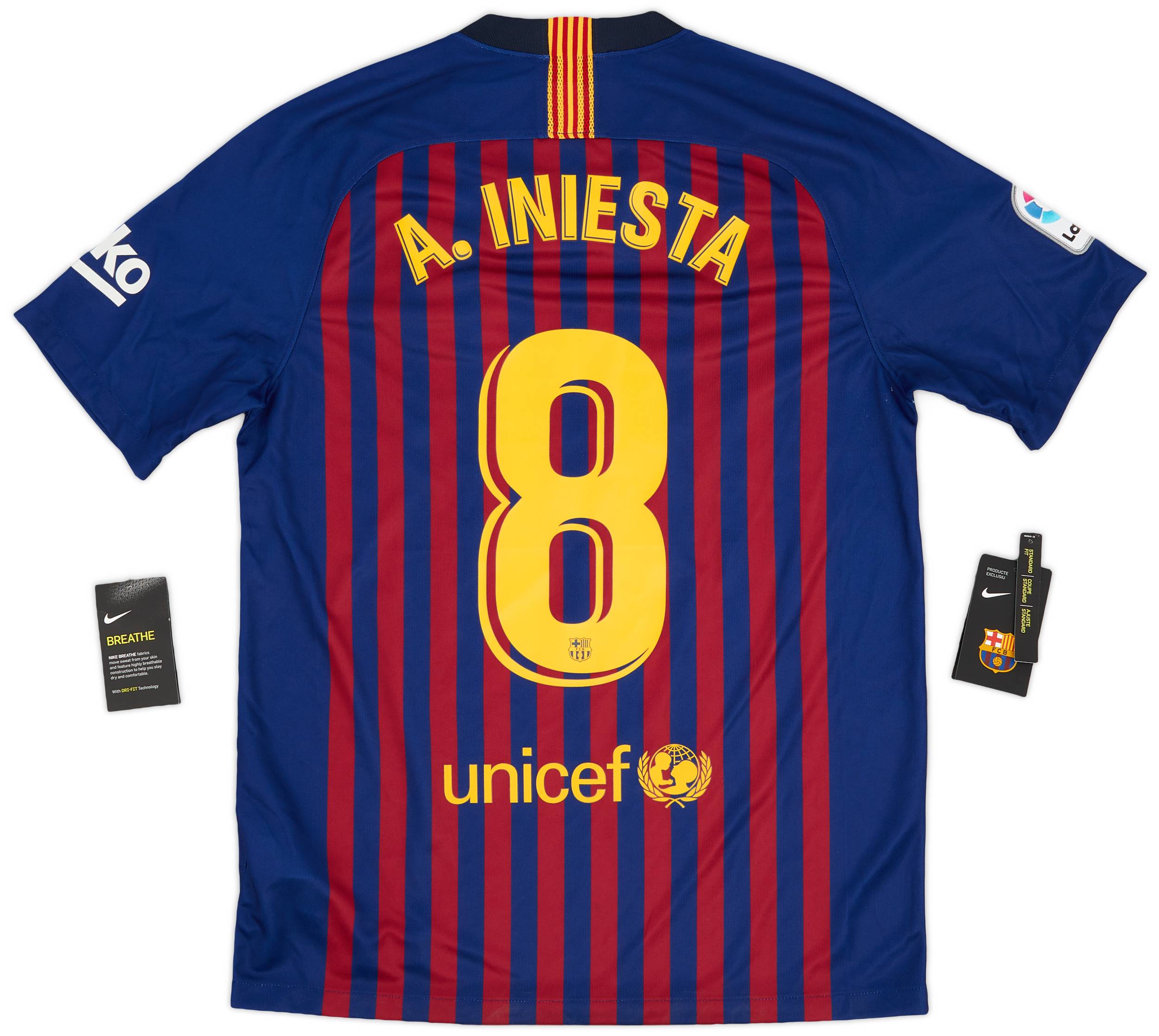 2018-19 Barcelona Home Shirt Iniesta #8 (M)