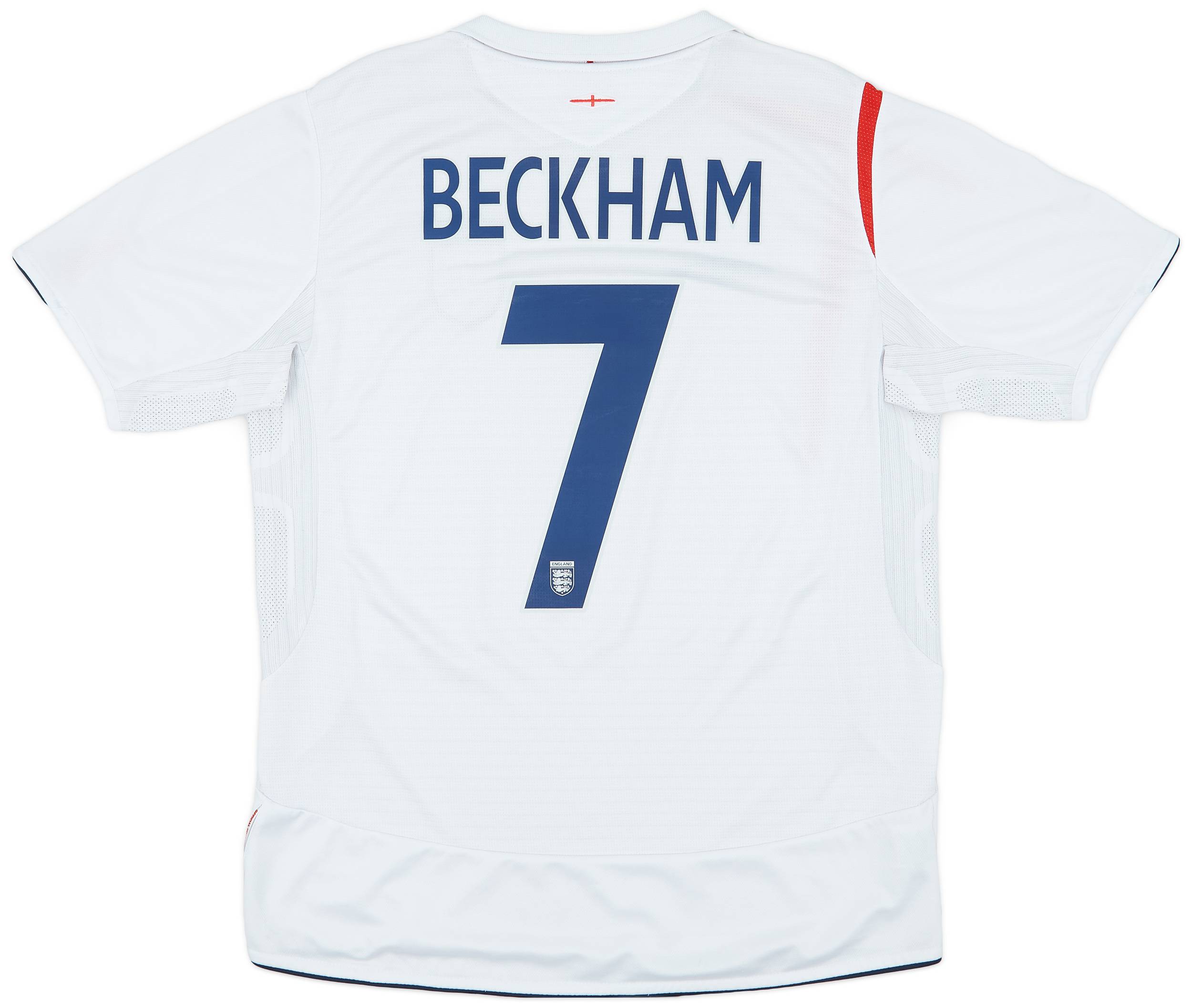 2005-07 England Home Shirt Beckham #7 - 6/10 - (L)