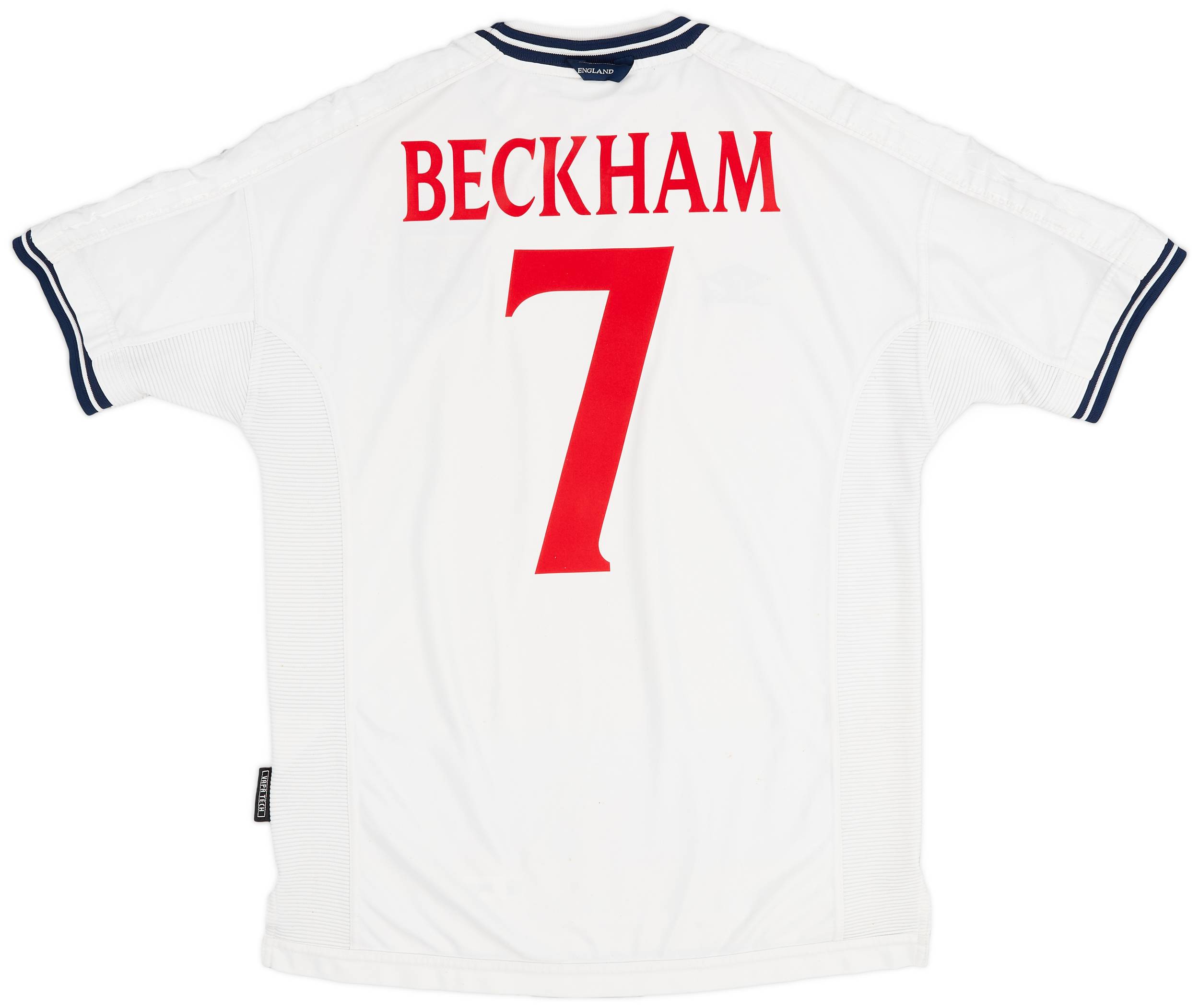 スーパーセール タイムセール 時間 Home England 1999-01 Shirt (L) - 7/10 - #7 Beckham Tops