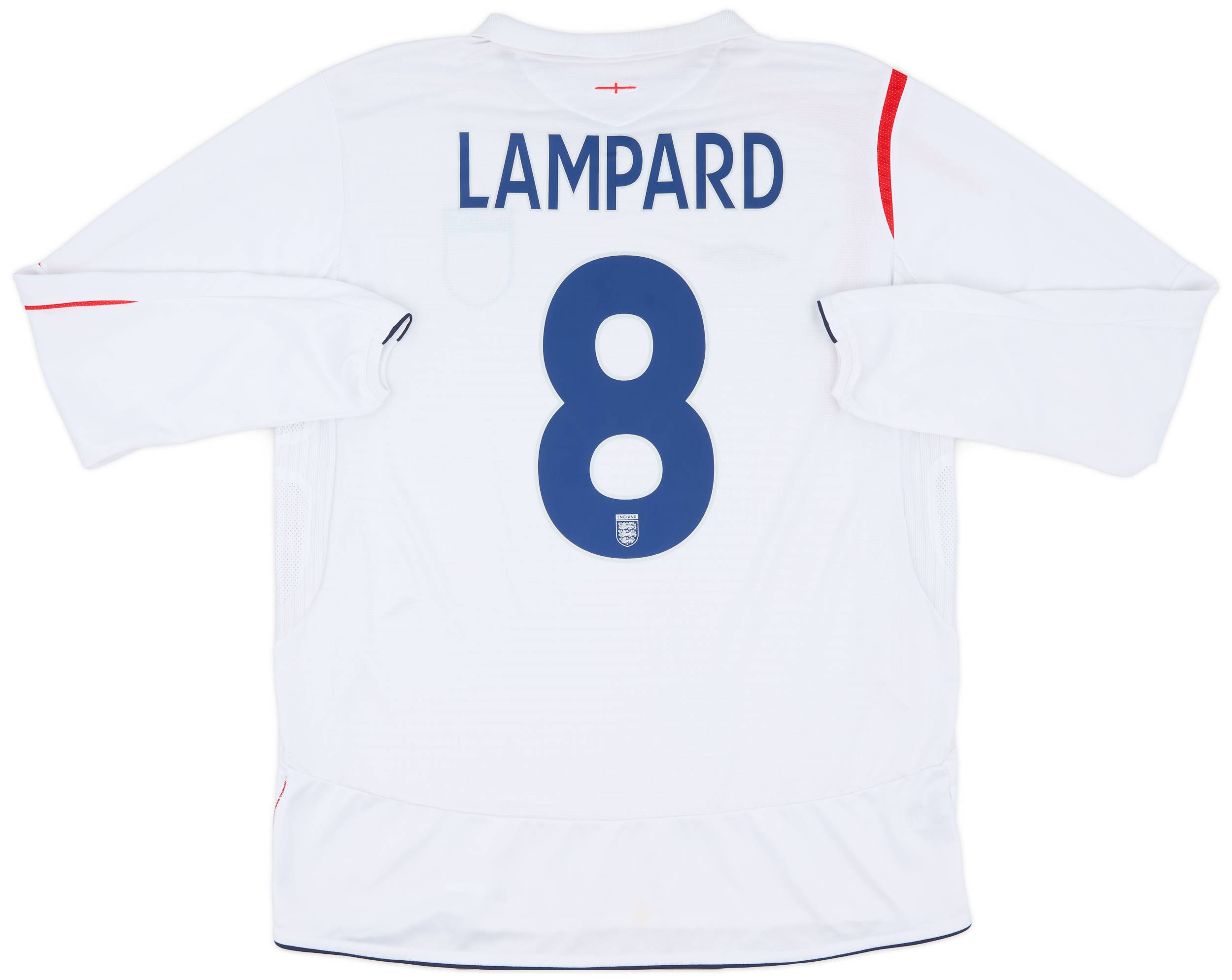 2005-07 England Home L/S Shirt Lampard #8 - 9/10 - (XL)