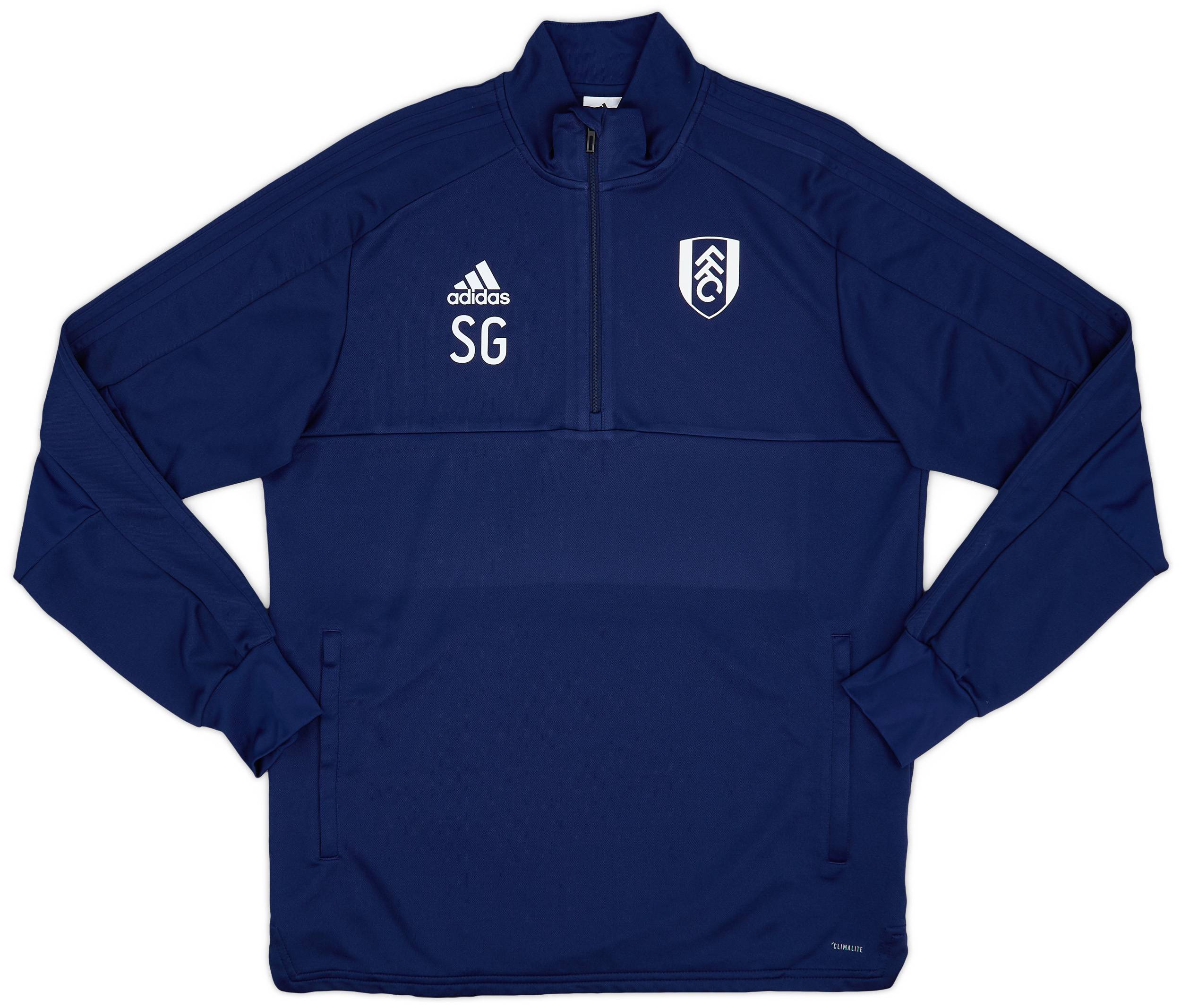 2017-18 Fulham Staff Issue adidas 1/4 Zip Training Top SG - 9/10 - (L)