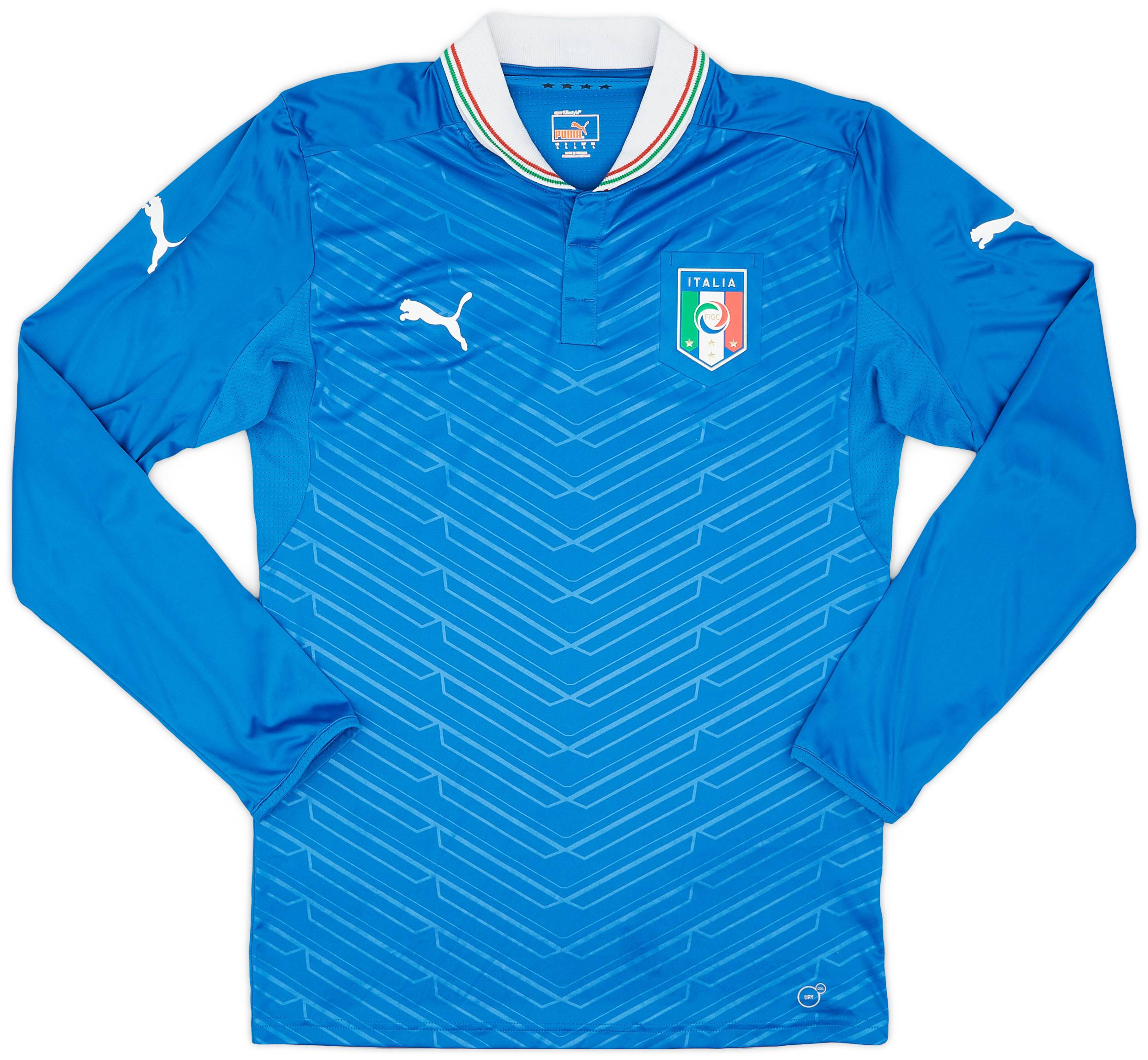2012-13 Italy Player Issue Home L/S Shirt - 9/10 - (L)