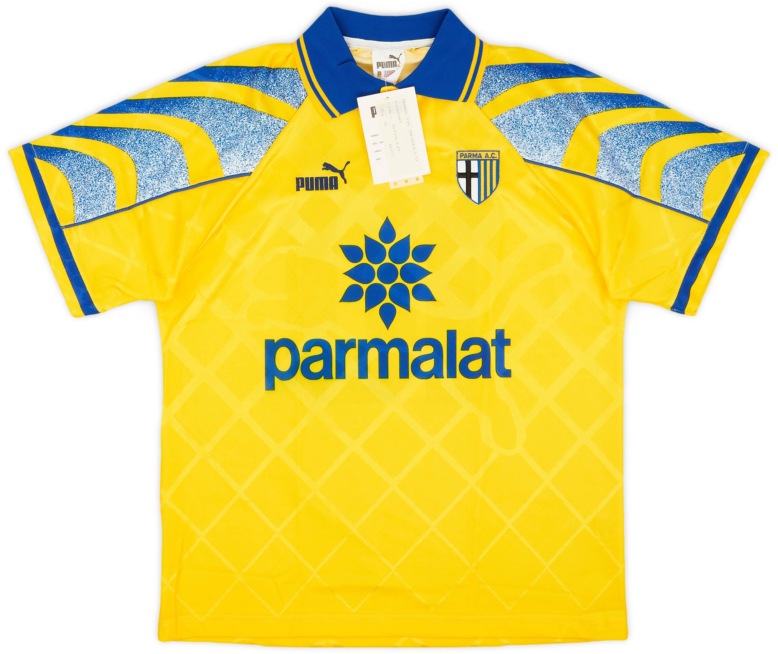 【正規95-96 PUMA Palma  L/S #10 ZOLA】 1995-96 Parma Third Shirt Zola #10 (S)