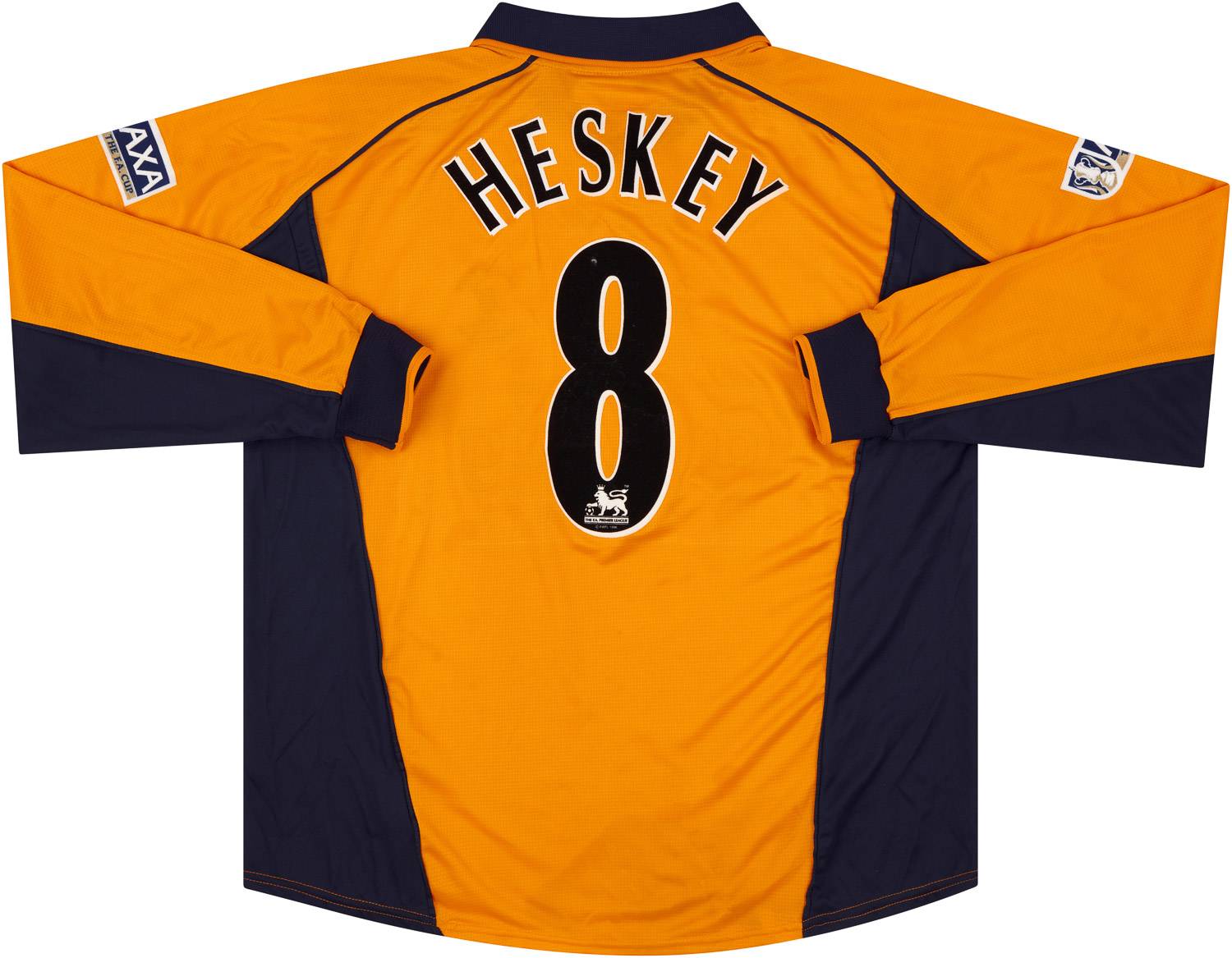 2000-01 Liverpool Match Issue FA Cup Final Away L/S Shirt Heskey