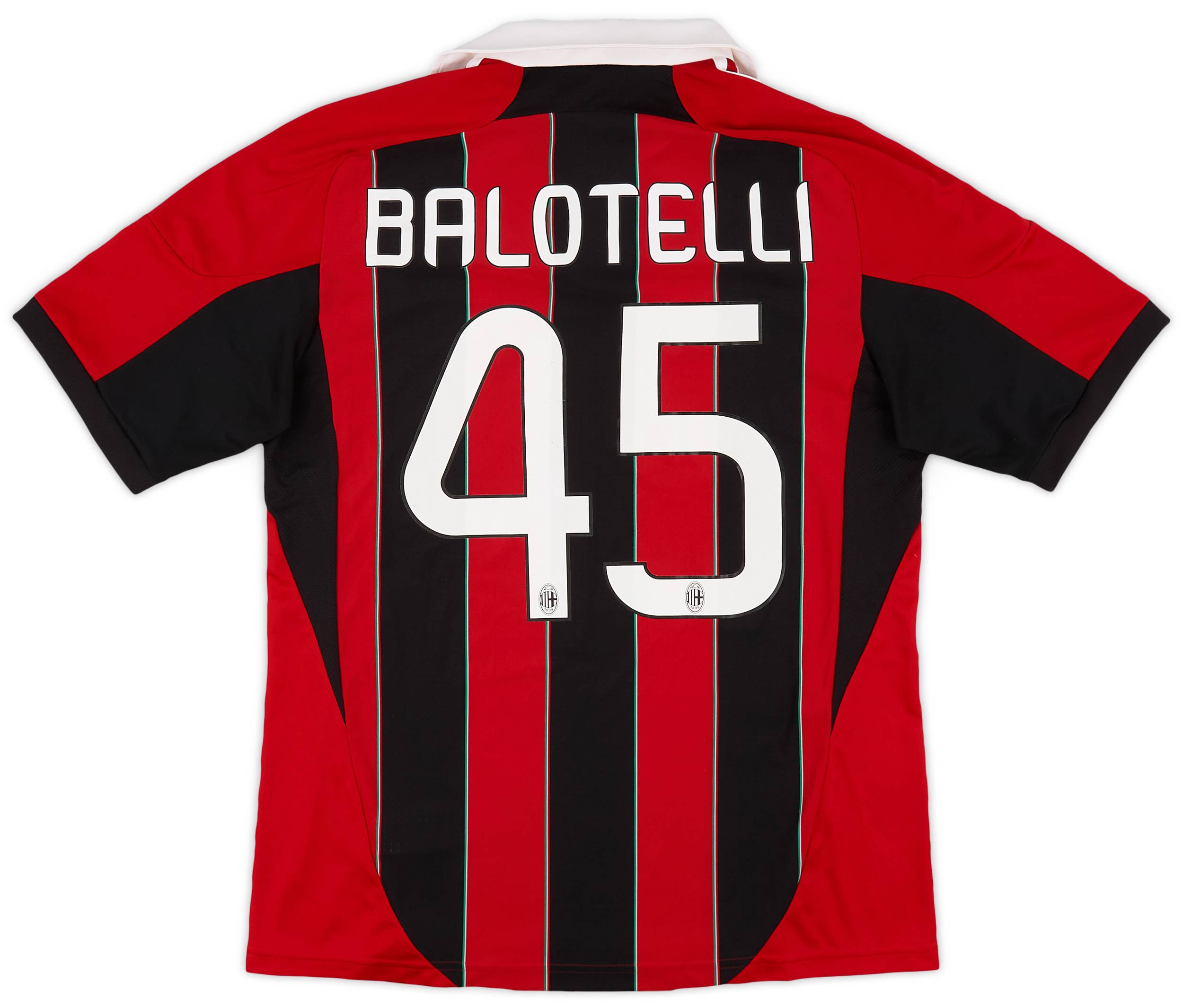 2012-13 AC Milan Home Shirt Balotelli #45 - 7/10 - (L)