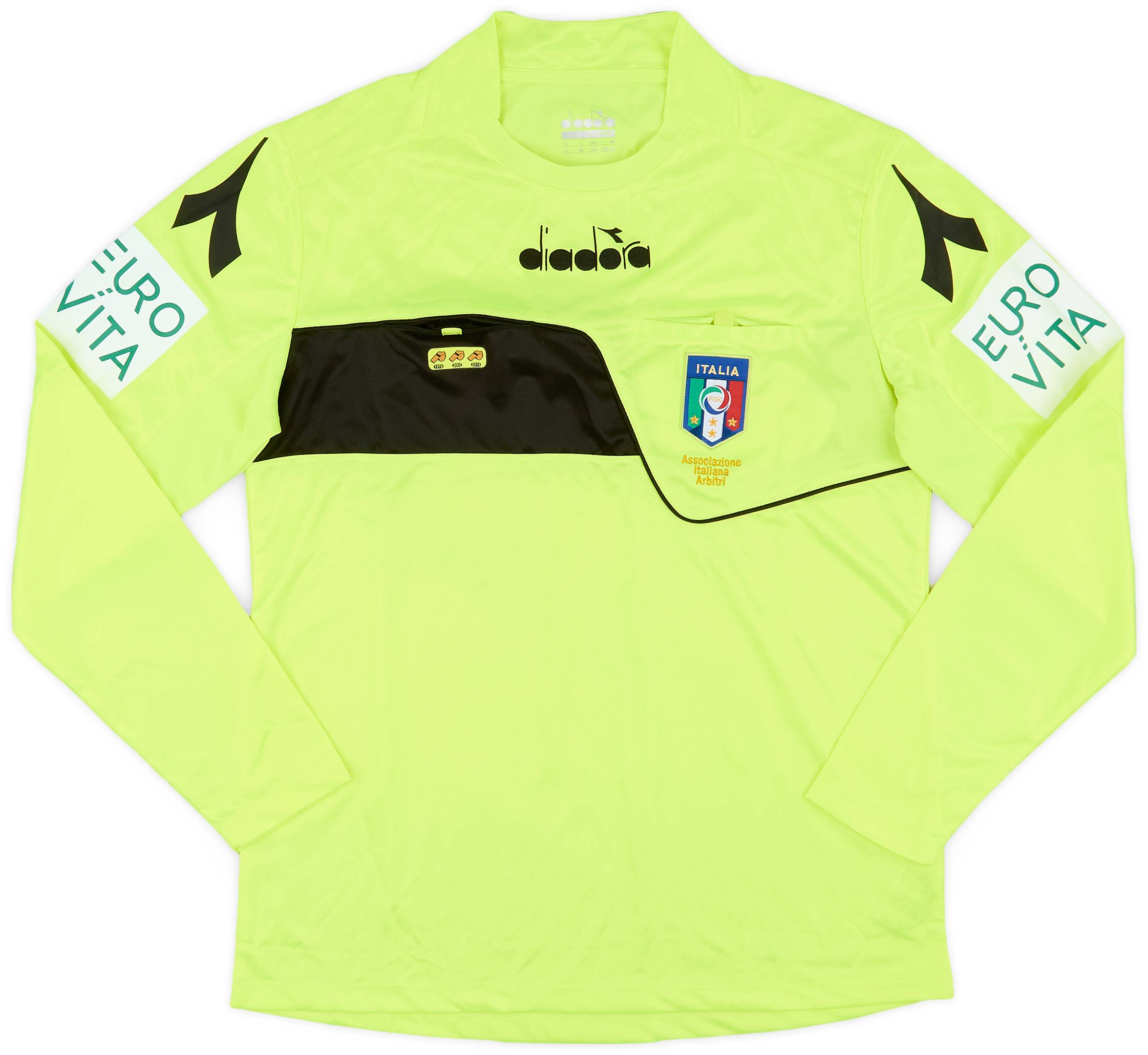 2017-18 Italy Diadora Referee L/S Shirt - 8/10 - (M)