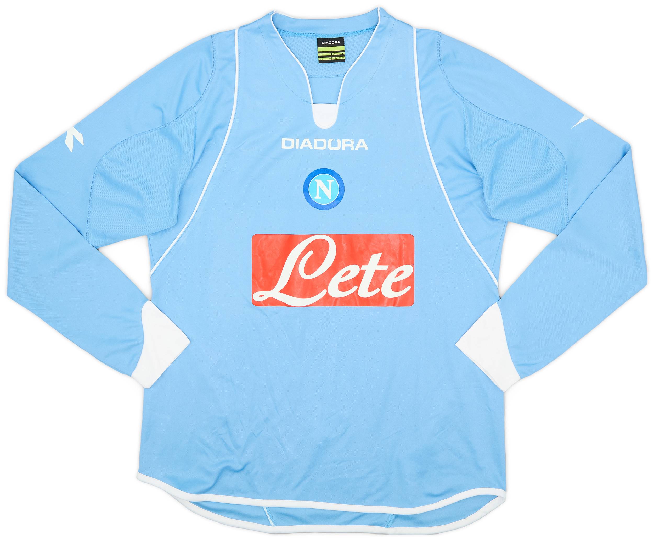 2007-08 Napoli Home L/S Shirt - 6/10 - (M)