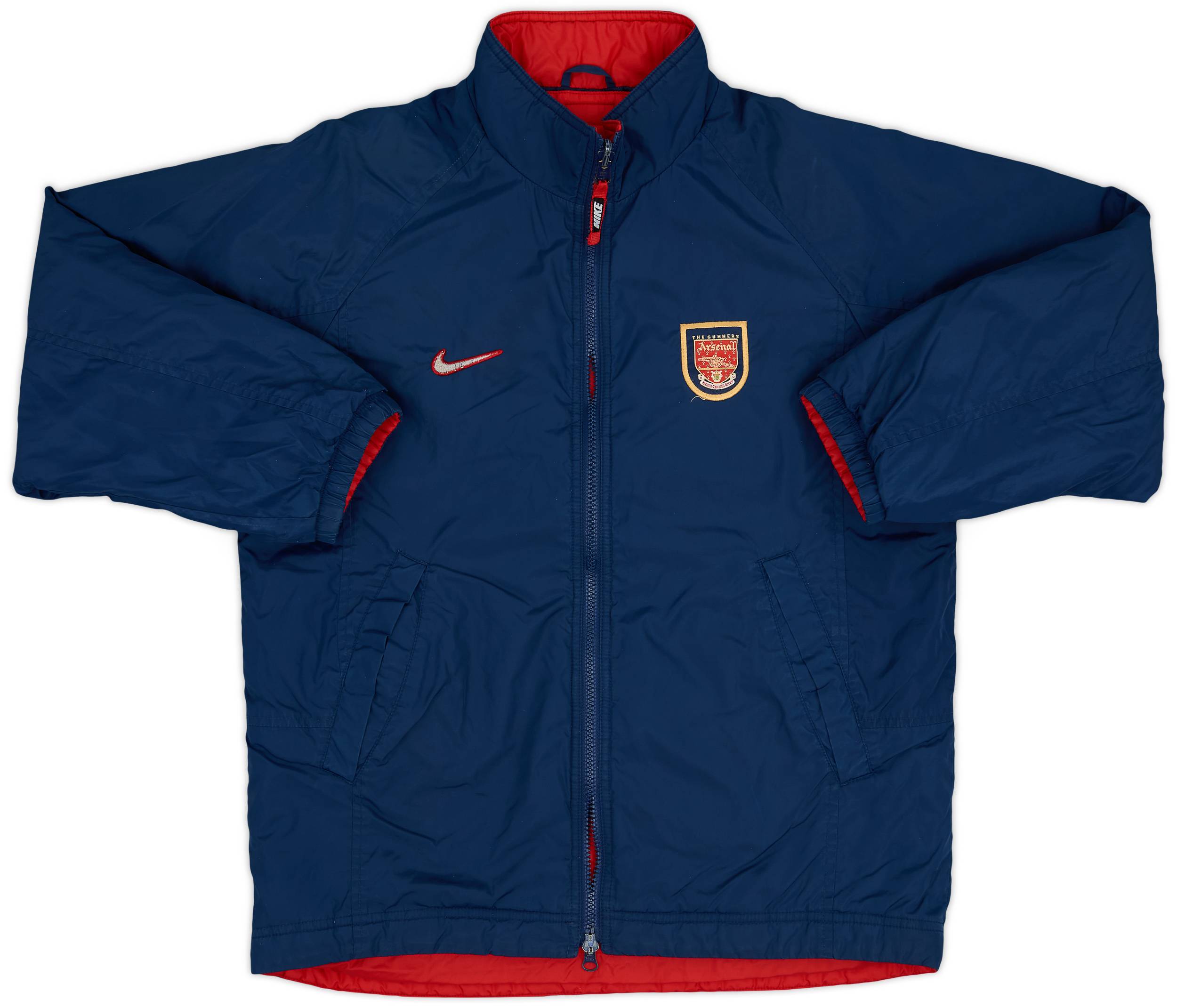 1998-99 Arsenal Nike Reversible Padded Bench Coat - 4/10 - (XL.Boys)