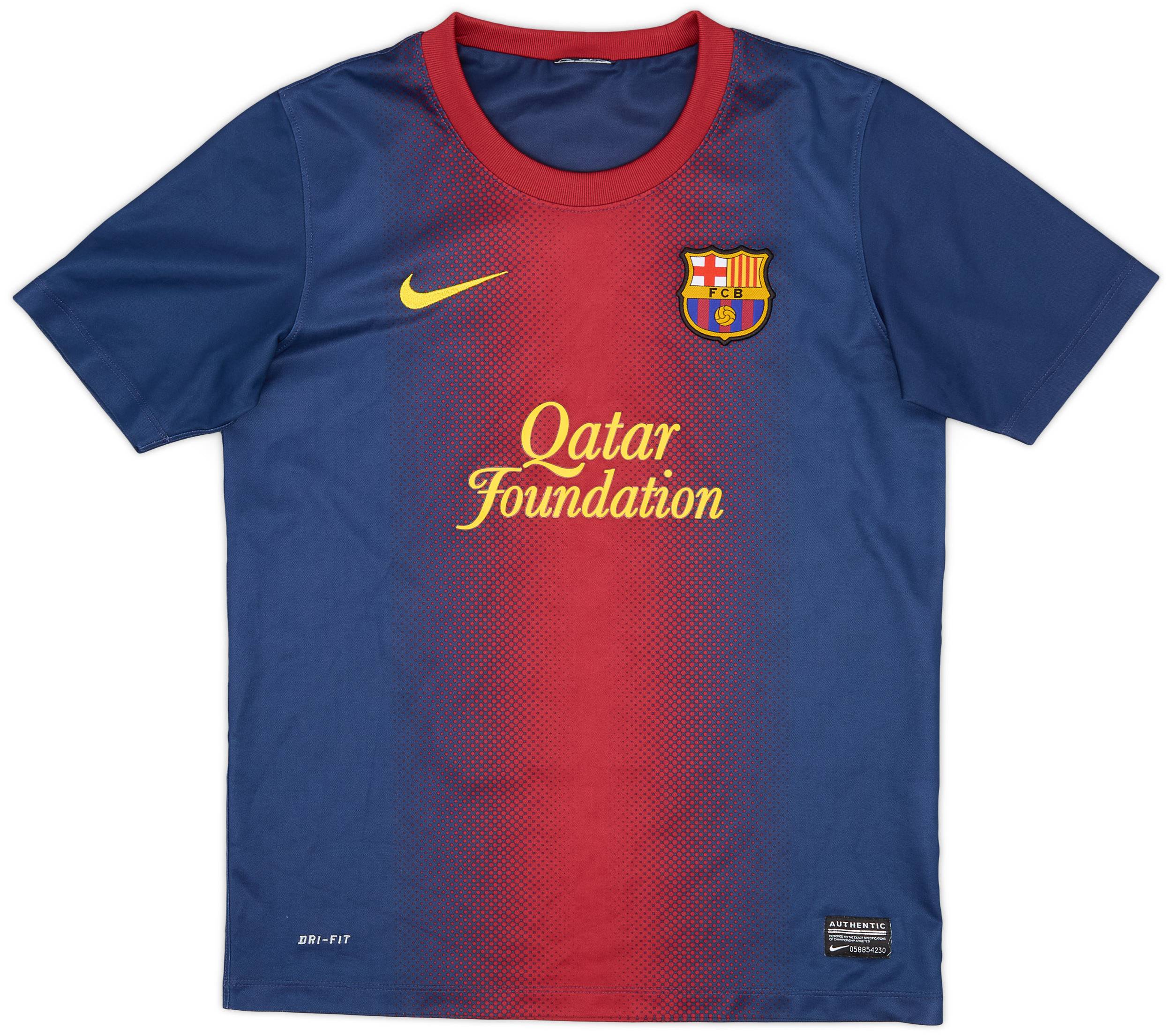 2012-13 Barcelona Home Shirt - 9/10 - (M.Boys)