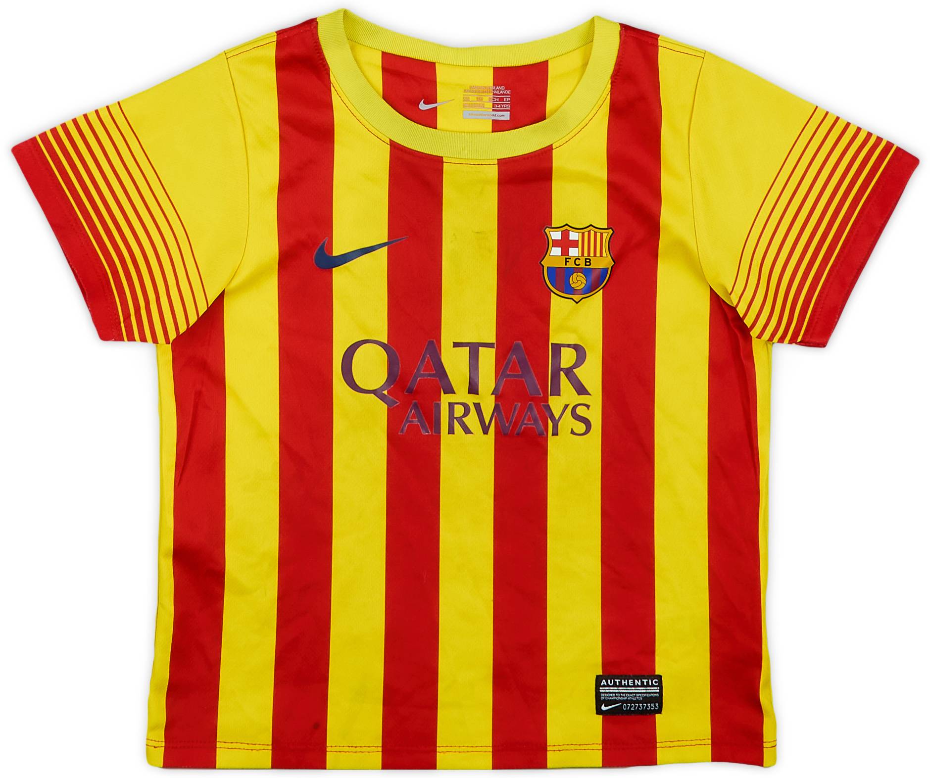 2013-15 Barcelona Away Shirt - 7/10 - (3-4 Years)