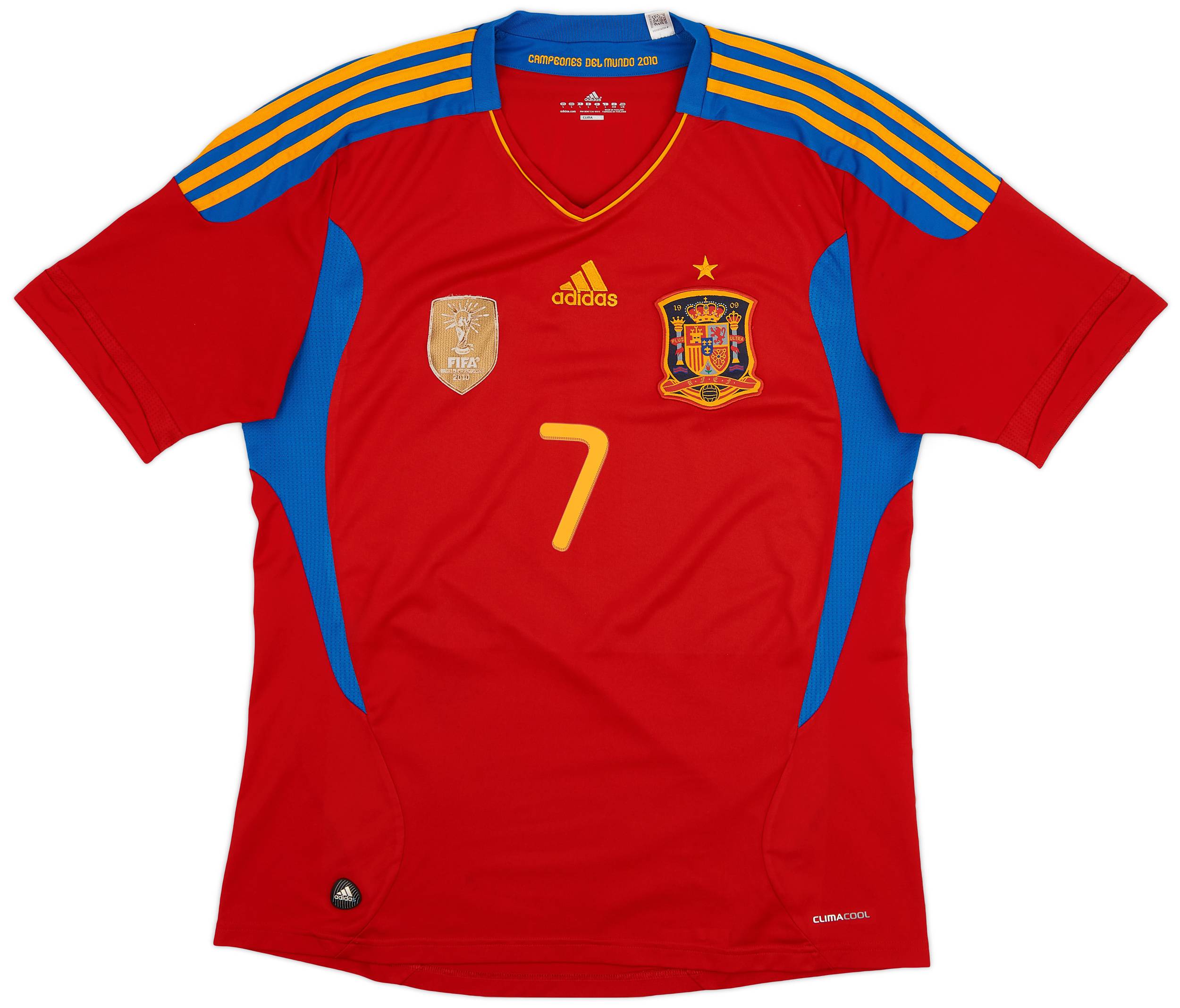 2010-11 Spain Home Shirt David Villa #7 - 7/10 - (L)