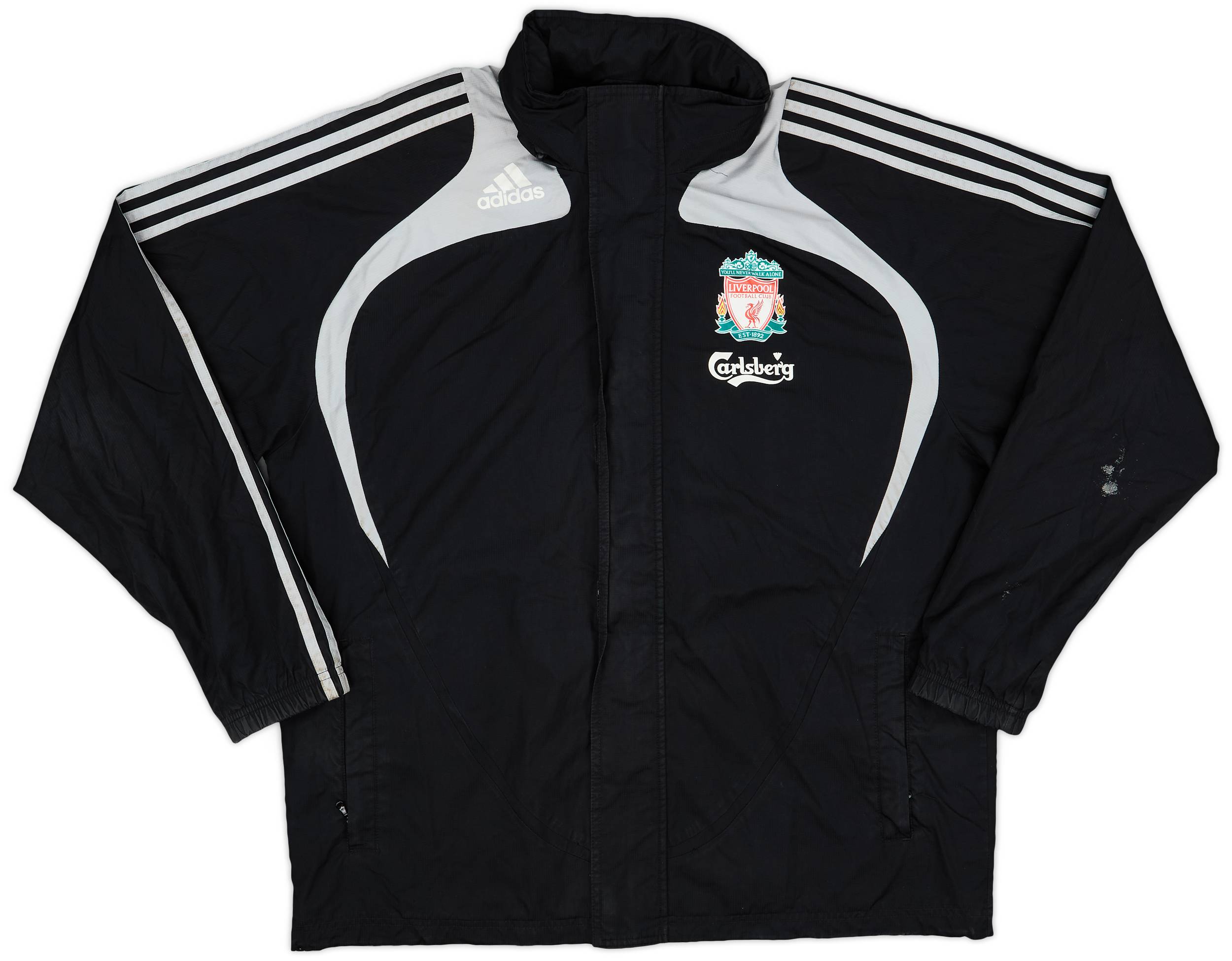 2008-09 Liverpool adidas Hooded Rain Jacket - 7/10 - (L)