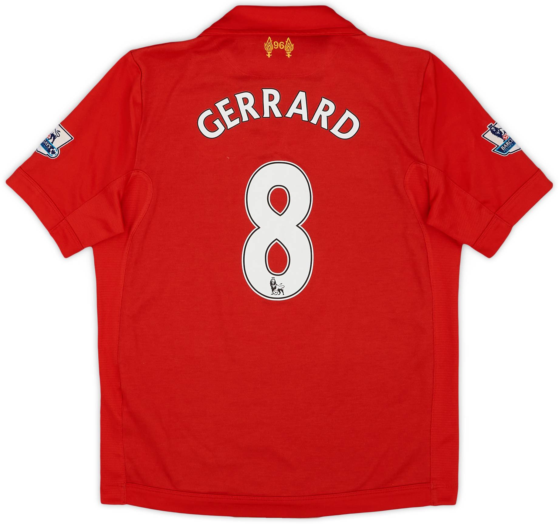 2012-13 Liverpool Home Shirt Gerrard #8 - 7/10 - (M.Boys)
