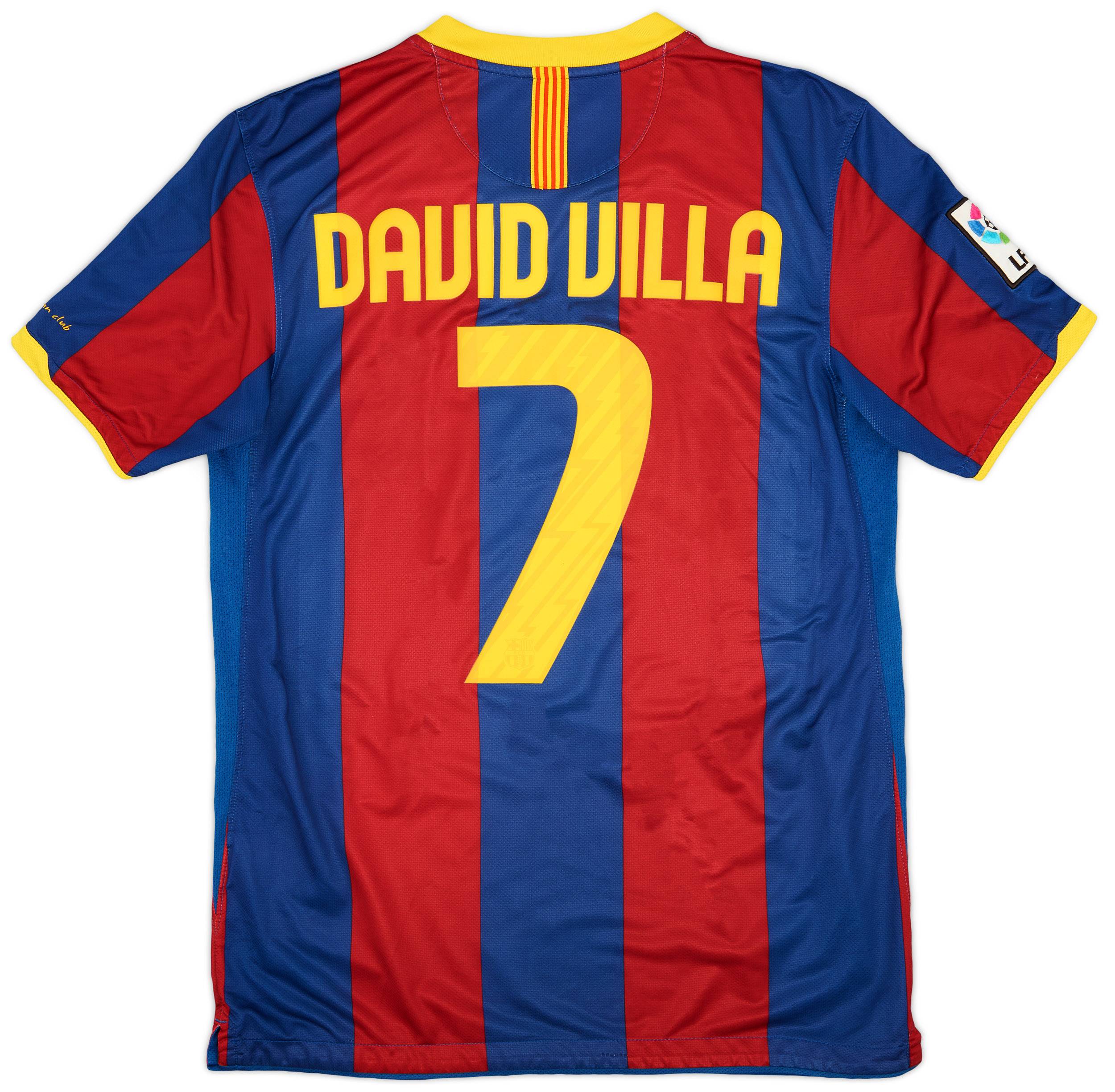 2010-11 Barcelona Home Shirt David Villa #7 - 8/10 - (M)