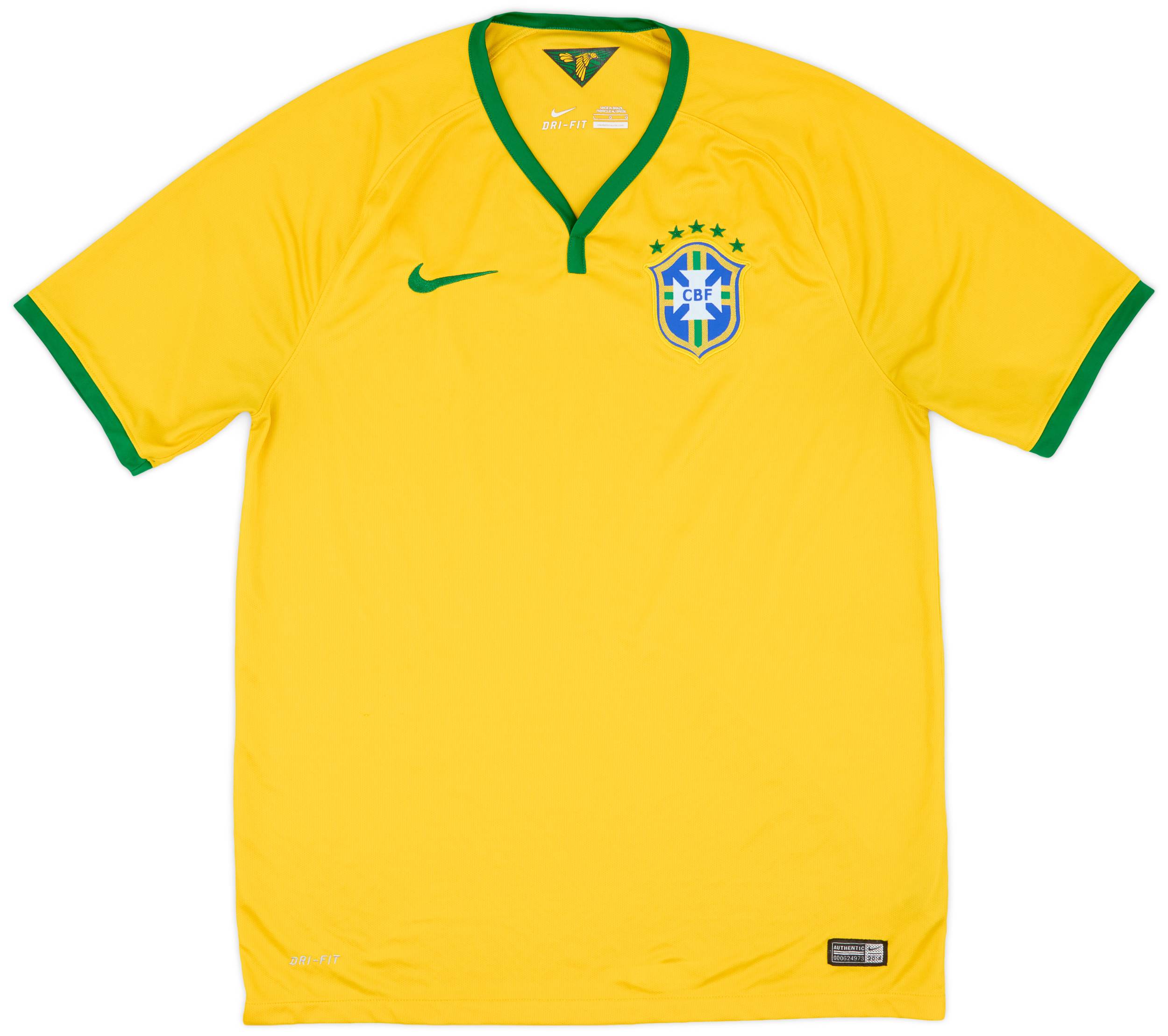 2014-15 Brazil Home Shirt - 7/10 - (L)