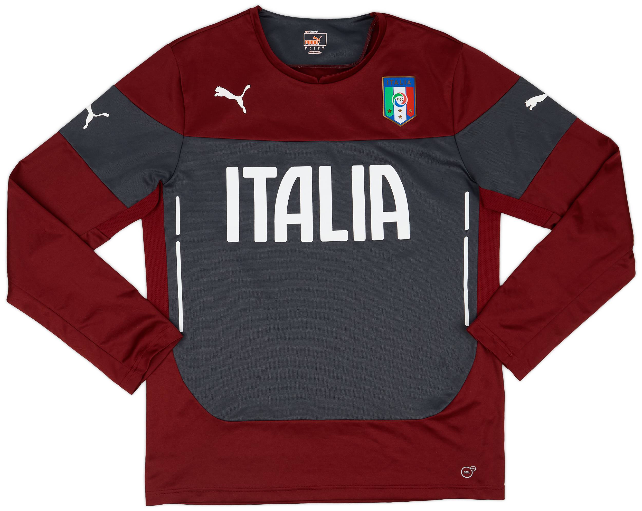 2014-15 Italy Puma Training L/S Shirt - 8/10 - (L)