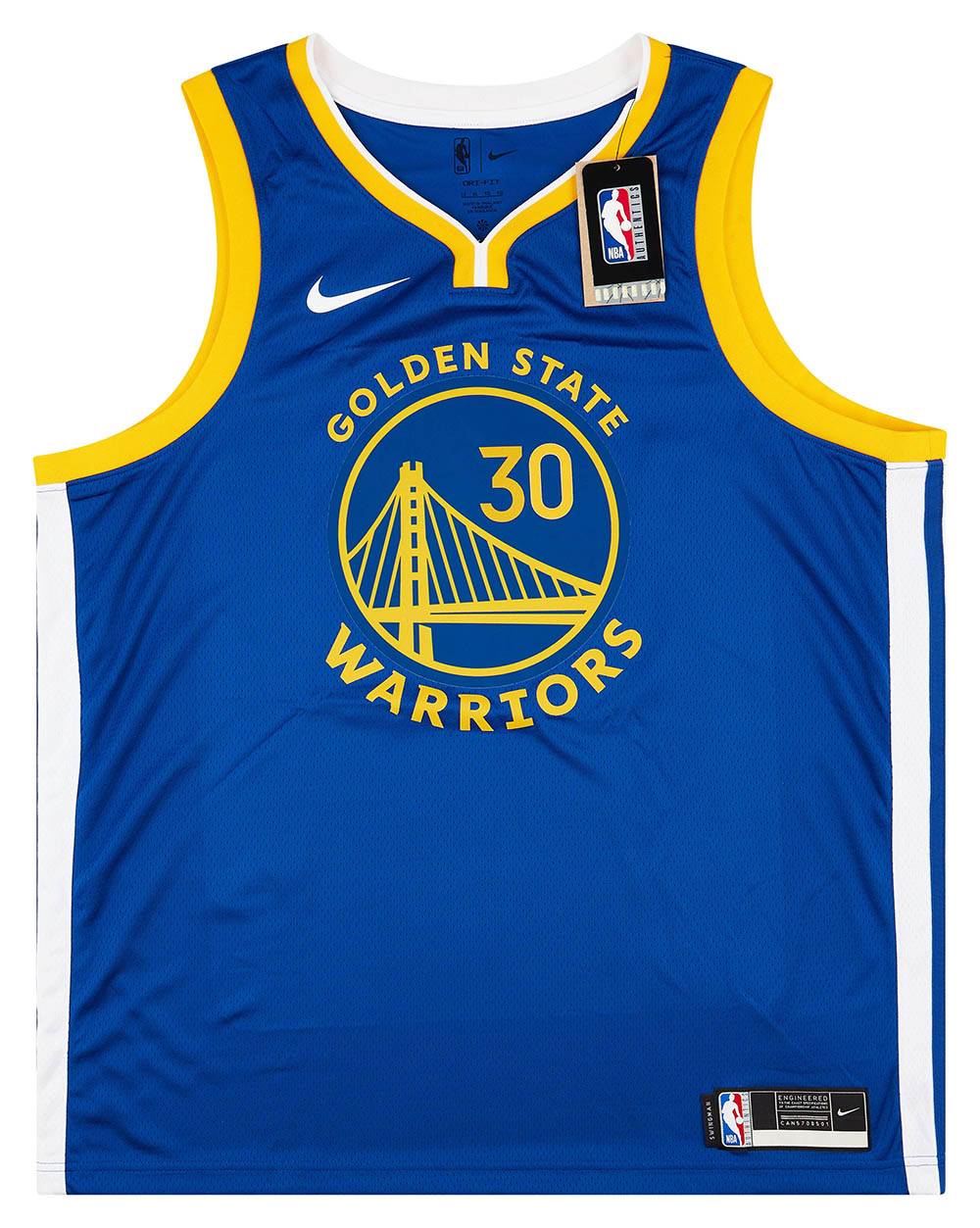 2017 24 Golden State Warriors Curry 30 Nike Swingman Away Jersey XL