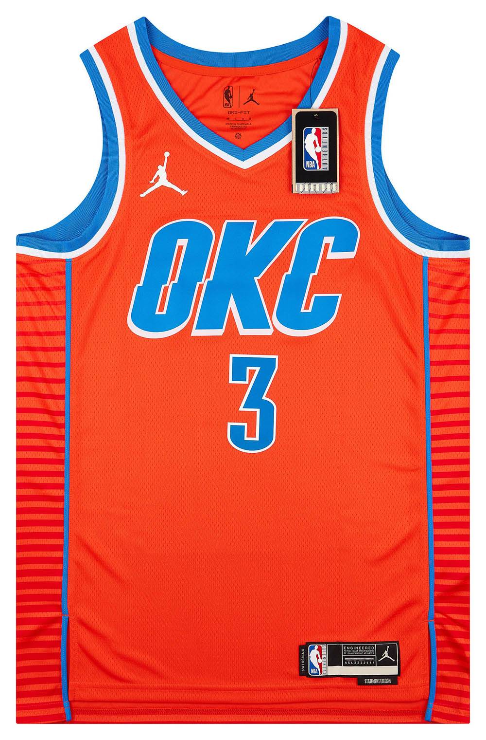 Oklahoma city thunder orange jersey top