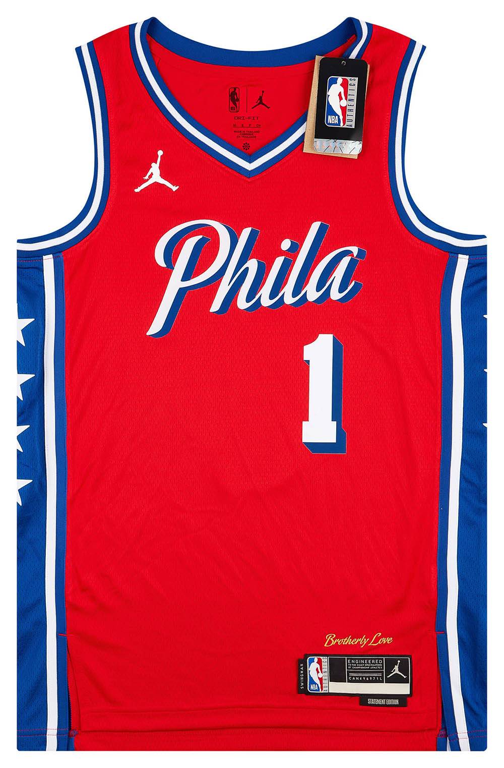 2022-23 Philadelphia 76ers Harden #1 Jordan Swingman Alternate Jersey (S)