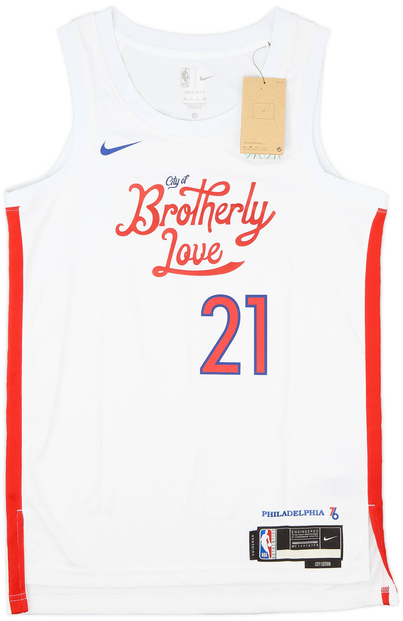 2022 23 Philadelphia 76ers Embiid 21 Nike Swingman Alternate Jersey S