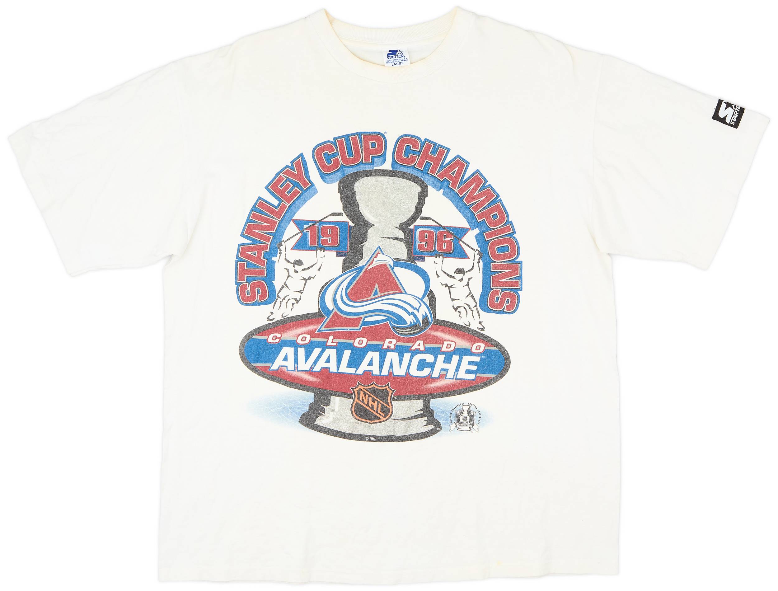 1996 Colorado Avalanche Stanley Cup Champions Starter Tee (Very Good) L