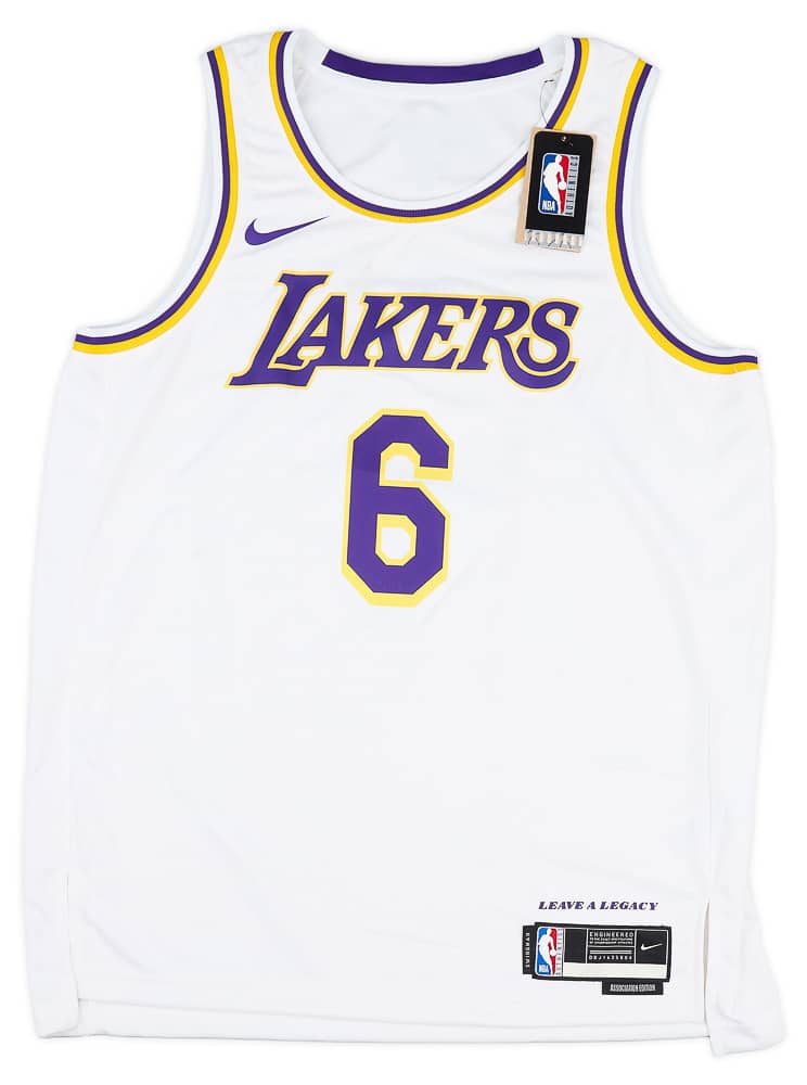 2021-23 LA Lakers James #6 Nike Swingman Home Jersey (M)