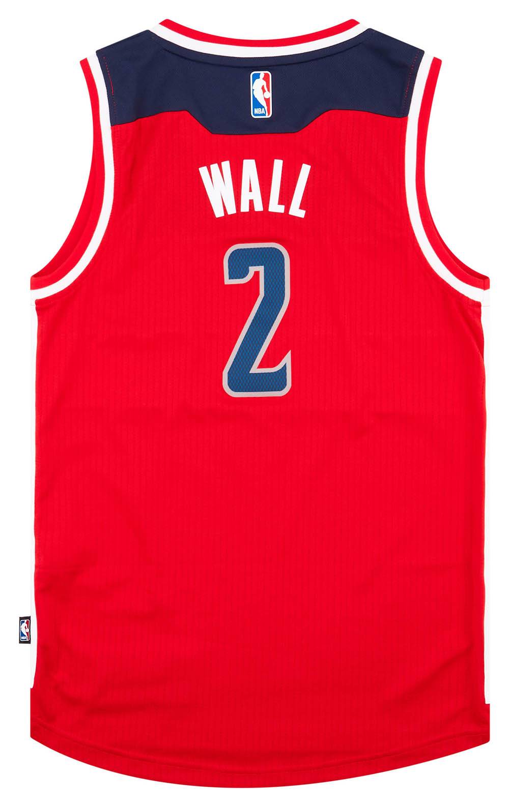 レア 刺繍‼️ NBAユニフォーム Washington Wizards Wall 2014-17 Washington Wizards Wall #2 adidas Swingman Away