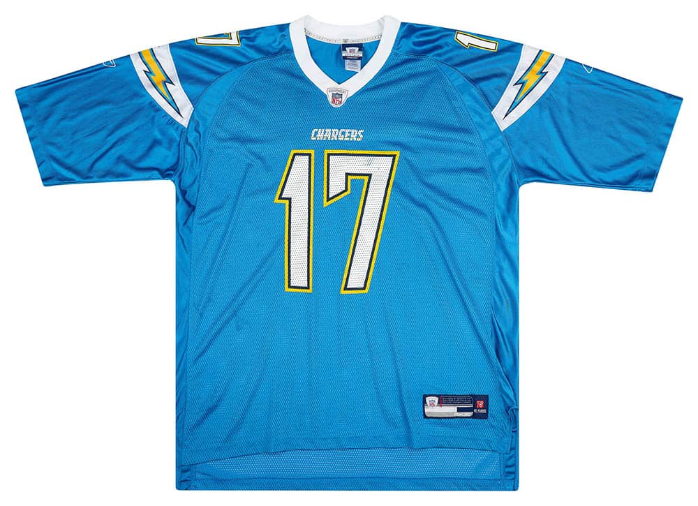 2007 San Diego Chargers Rivers 17 Reebok On Field Alternate Jersey Very Good XXL