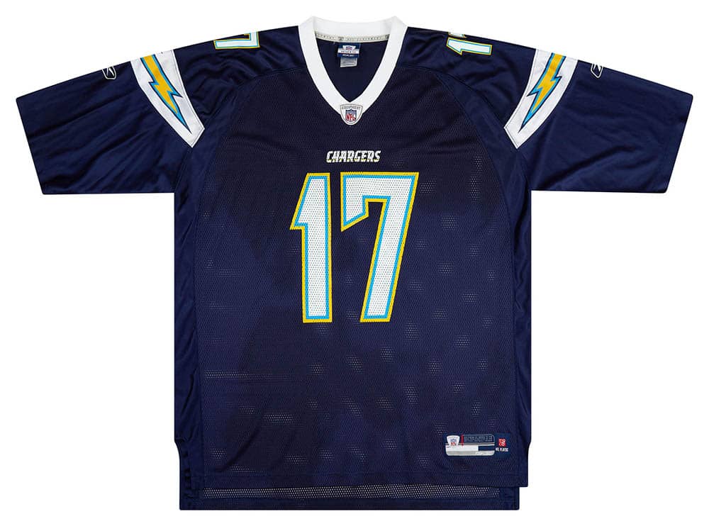 2007 San Diego Chargers Rivers 17 Reebok On Field Home Jersey Very Good XXL