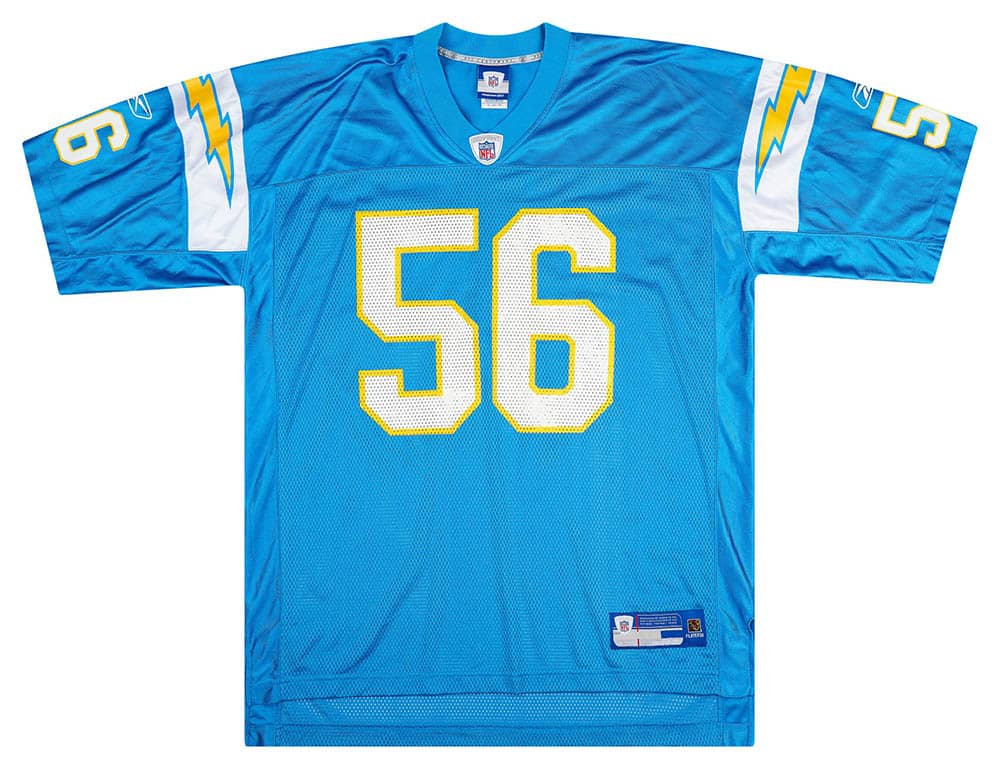 2005 06 San Diego Chargers Merriman 56 Reebok On Field Alternate Jersey Excellent XL