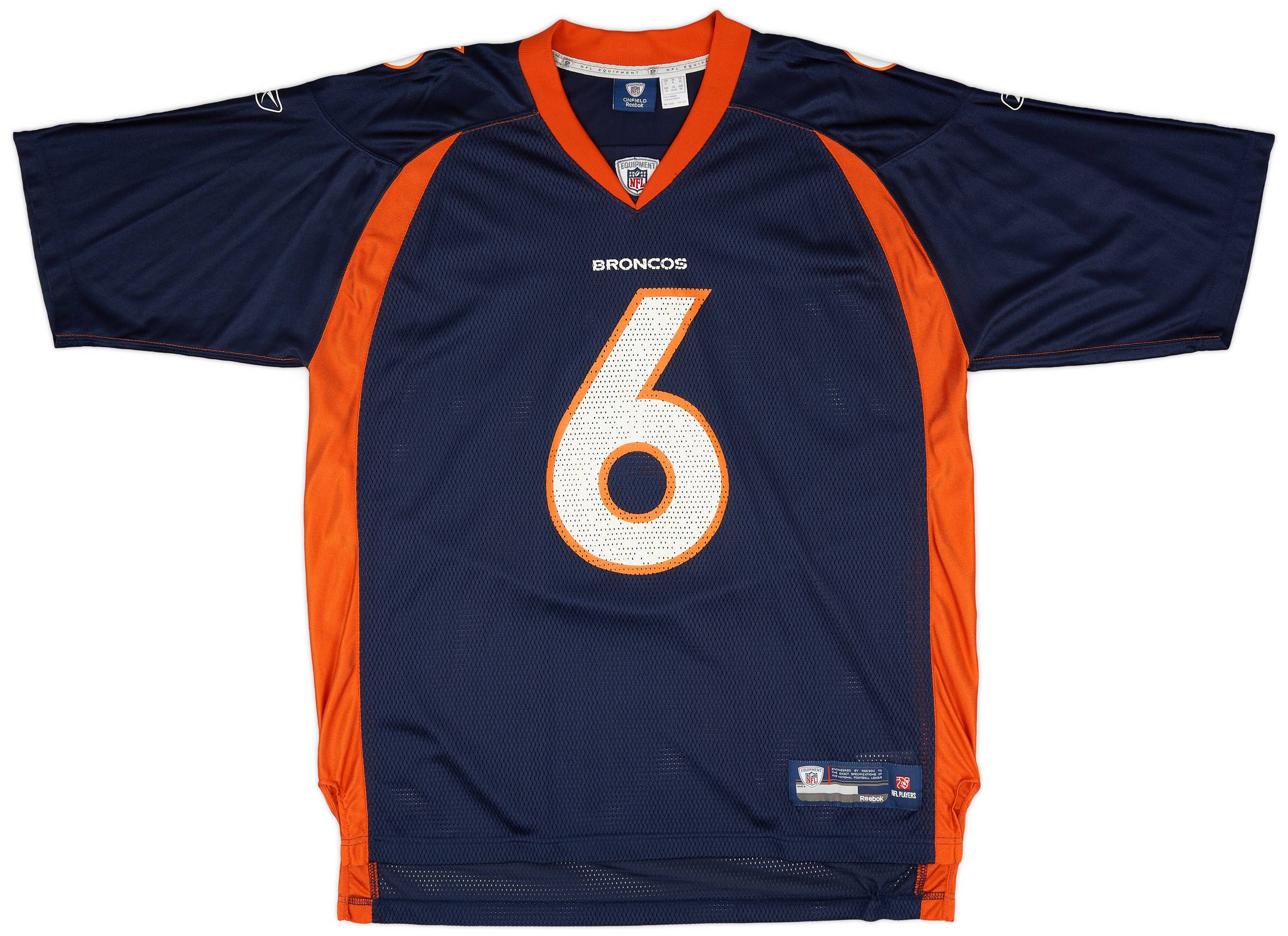 2008 Denver Broncos Cutler 6 Reebok On Field Home Jersey Excellent XL