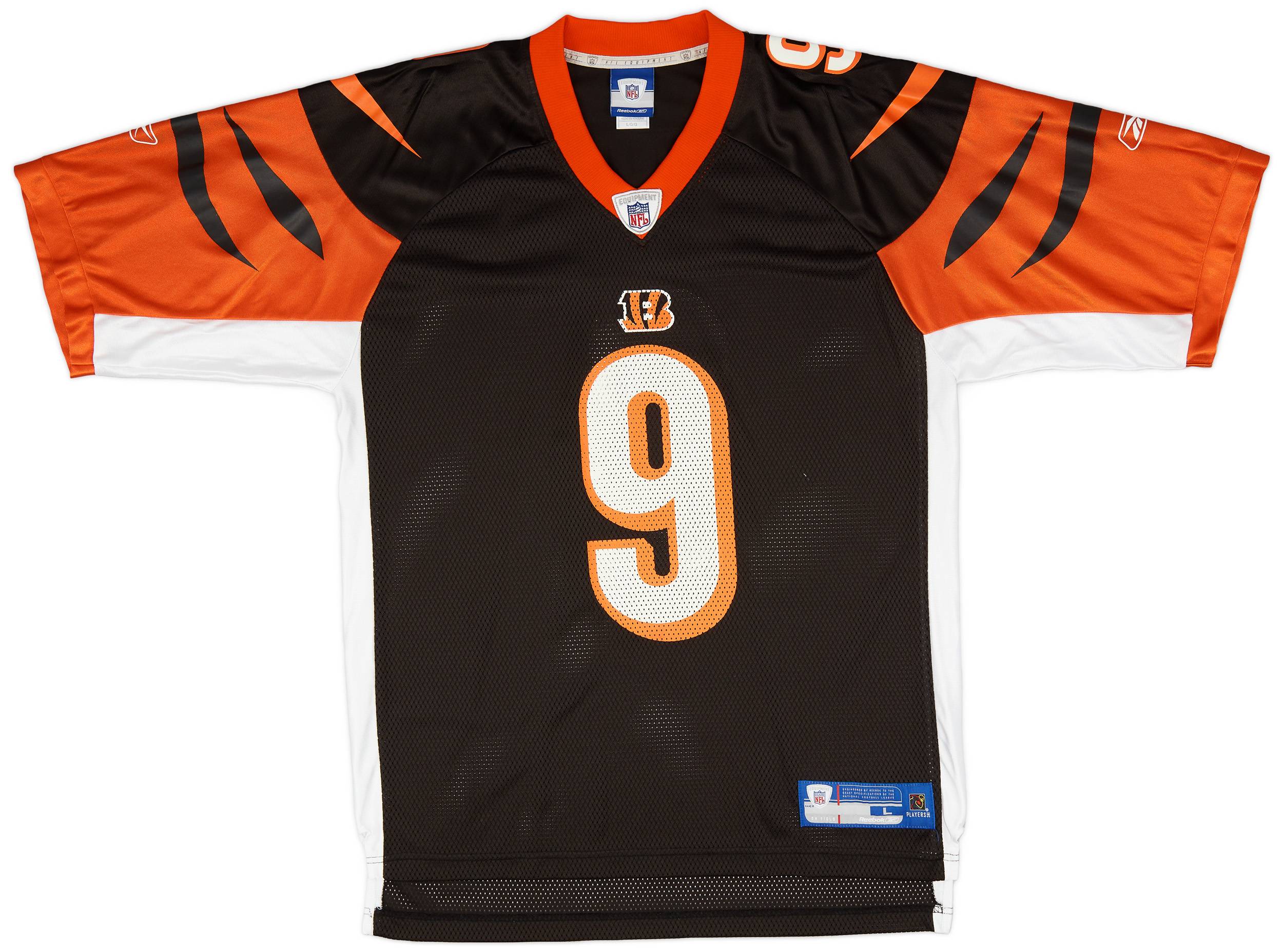 2005 06 Cincinnati Bengals Palmer 9 Reebok On Field Home Jersey Excellent L