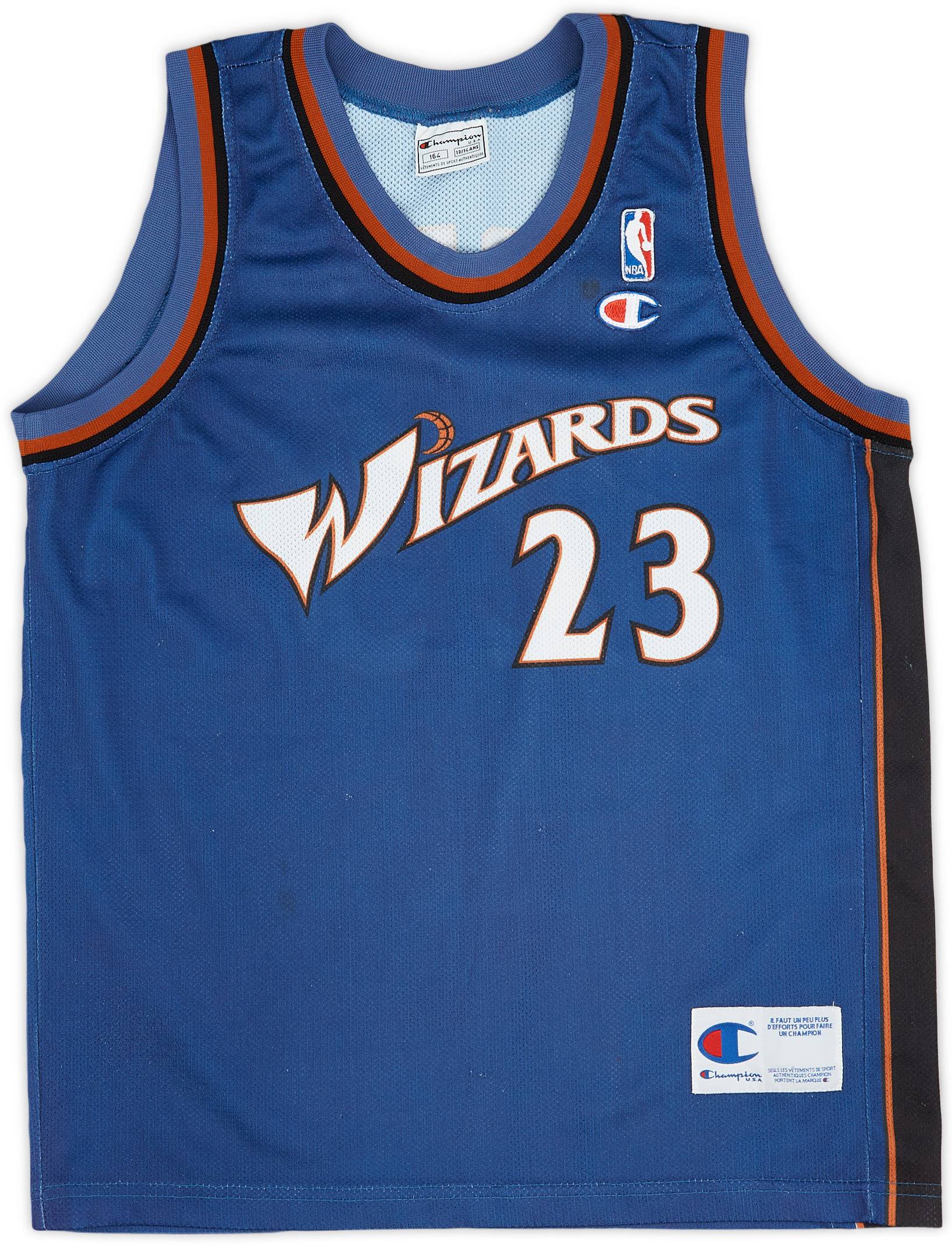 2001 03 Washington Wizards Jordan 23 Champion Away Jersey Very Good XL.Kids