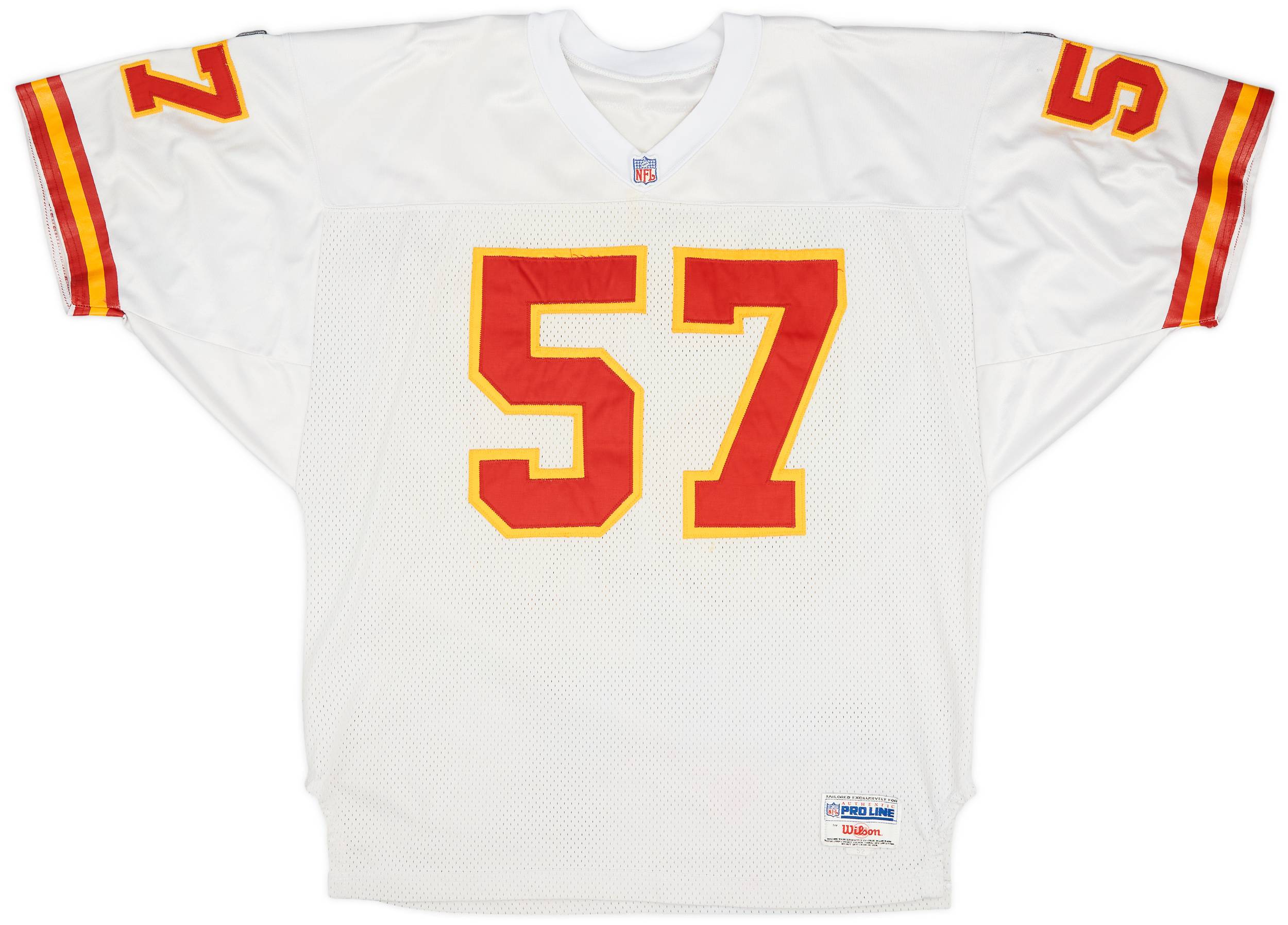 1995 Kansas City Chiefs Jamison 57 Wilson Staff Authentic Away Jersey Very Good XXL