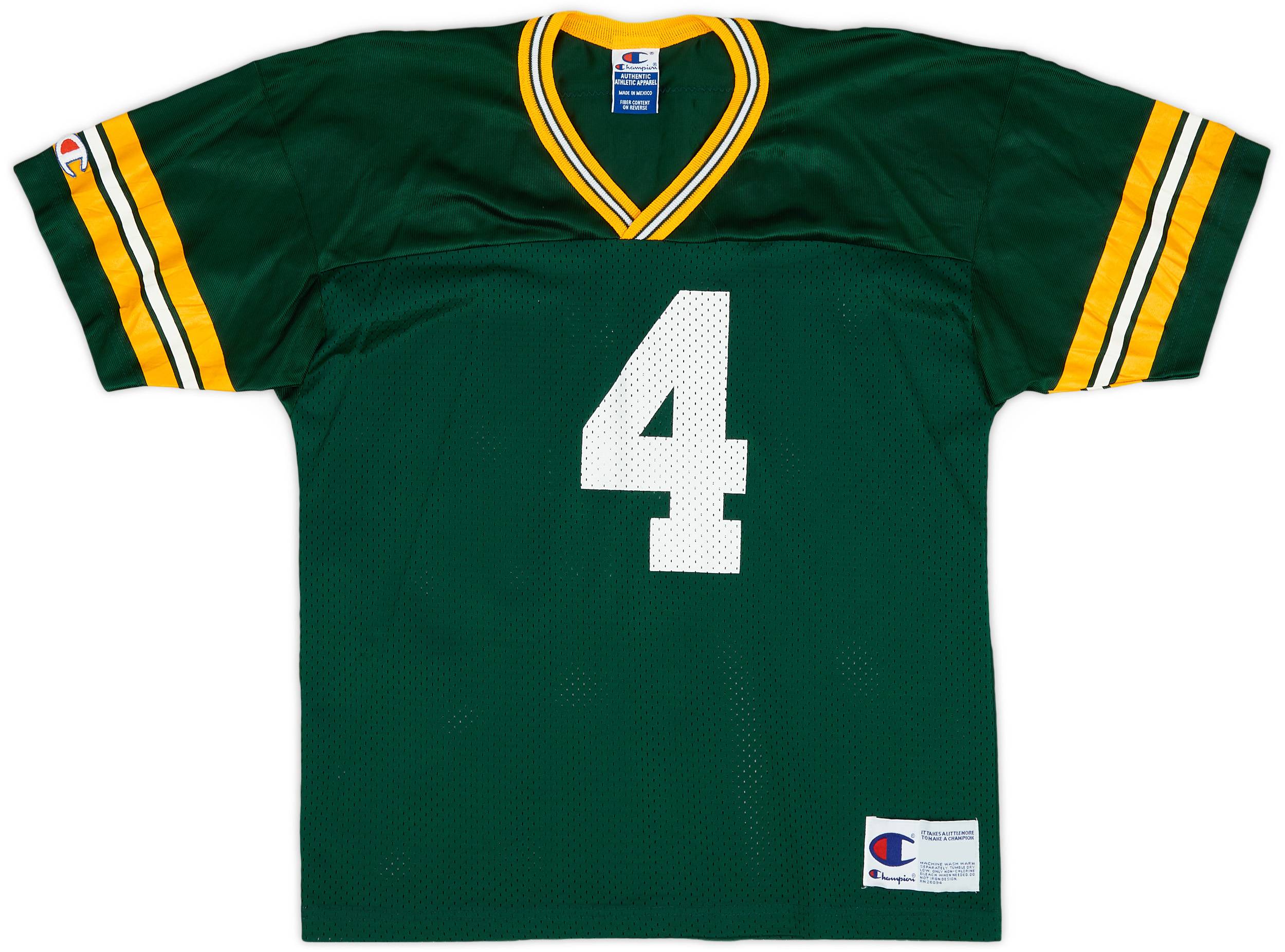 1997 99 Green Bay Packers Favre 4 Champion Home Jersey Excellent XL.Kids