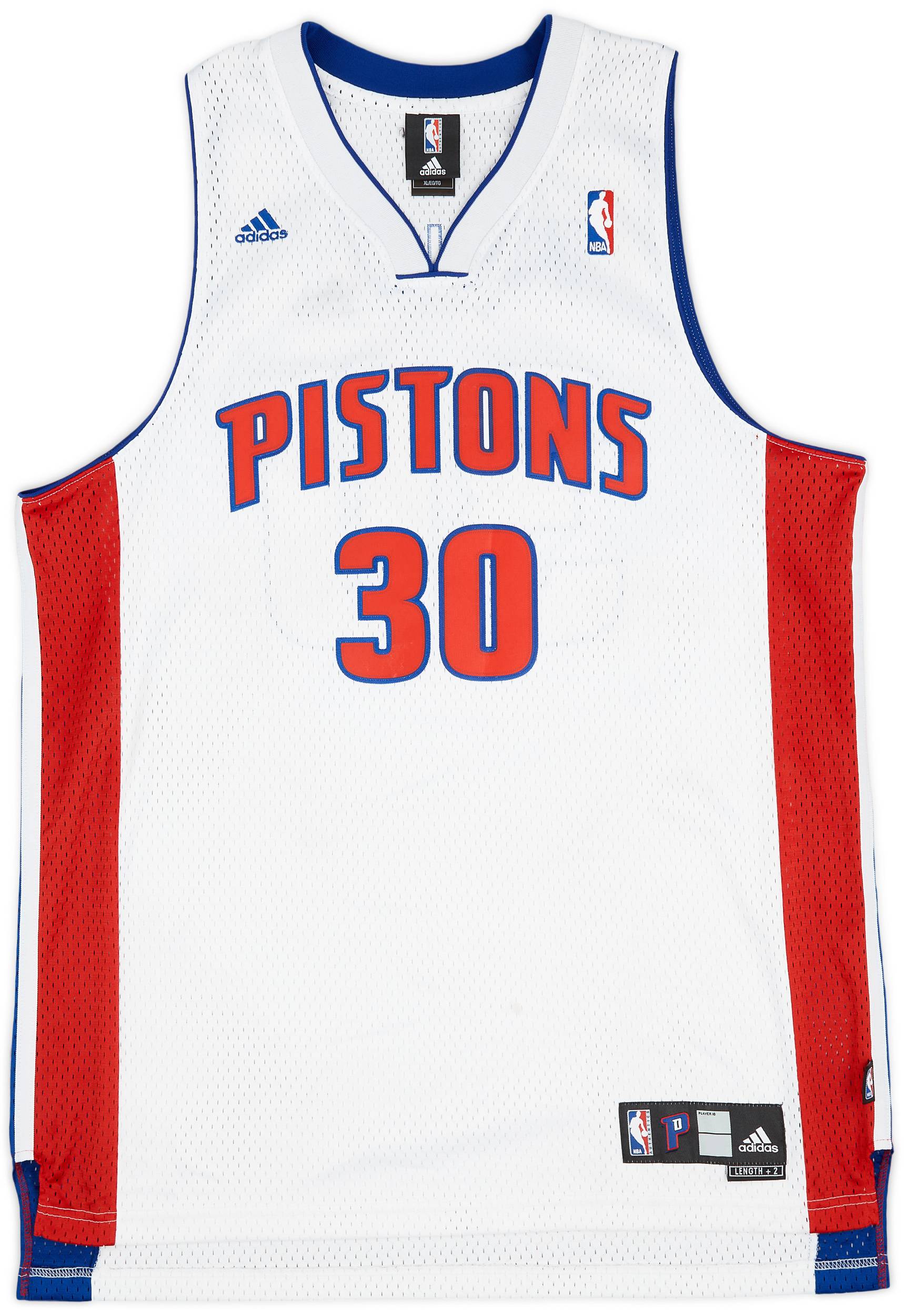 2006-07 Detroit Pistons Wallace #30 adidas Swingman Home Jersey (Excellent) XL