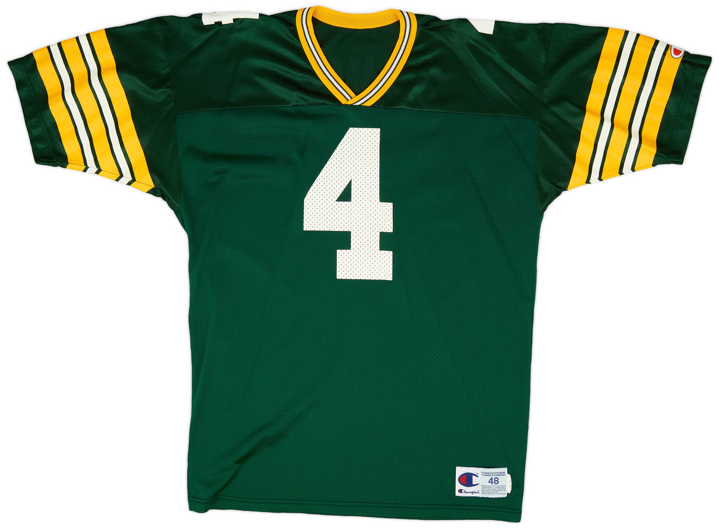 1992-96 Green Bay Packers Favre #4 Champion Home Jersey (Excellent) XL