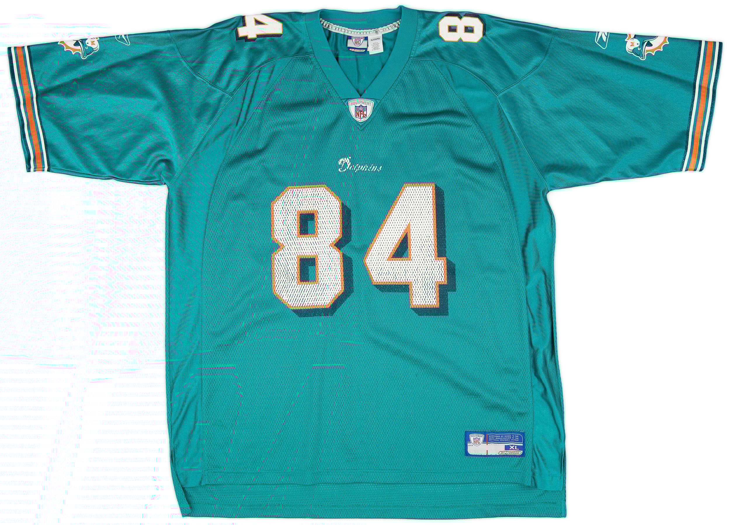 2002-04 Miami Dolphins Chambers #84 Reebok On Field Home Jersey (Very Good) XL