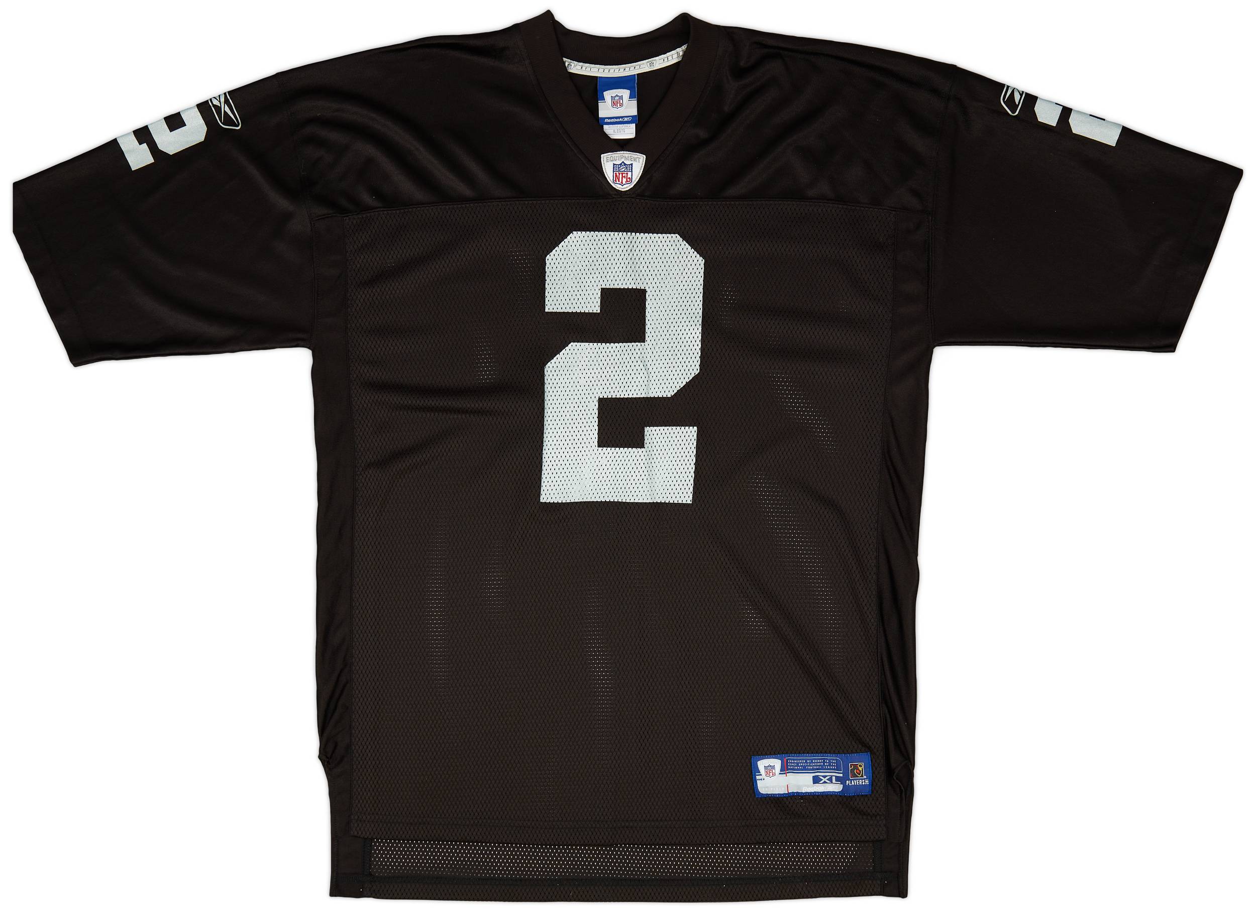 2007 Oakland Raiders Russell 2 Reebok On Field Home Jersey Excellent XL