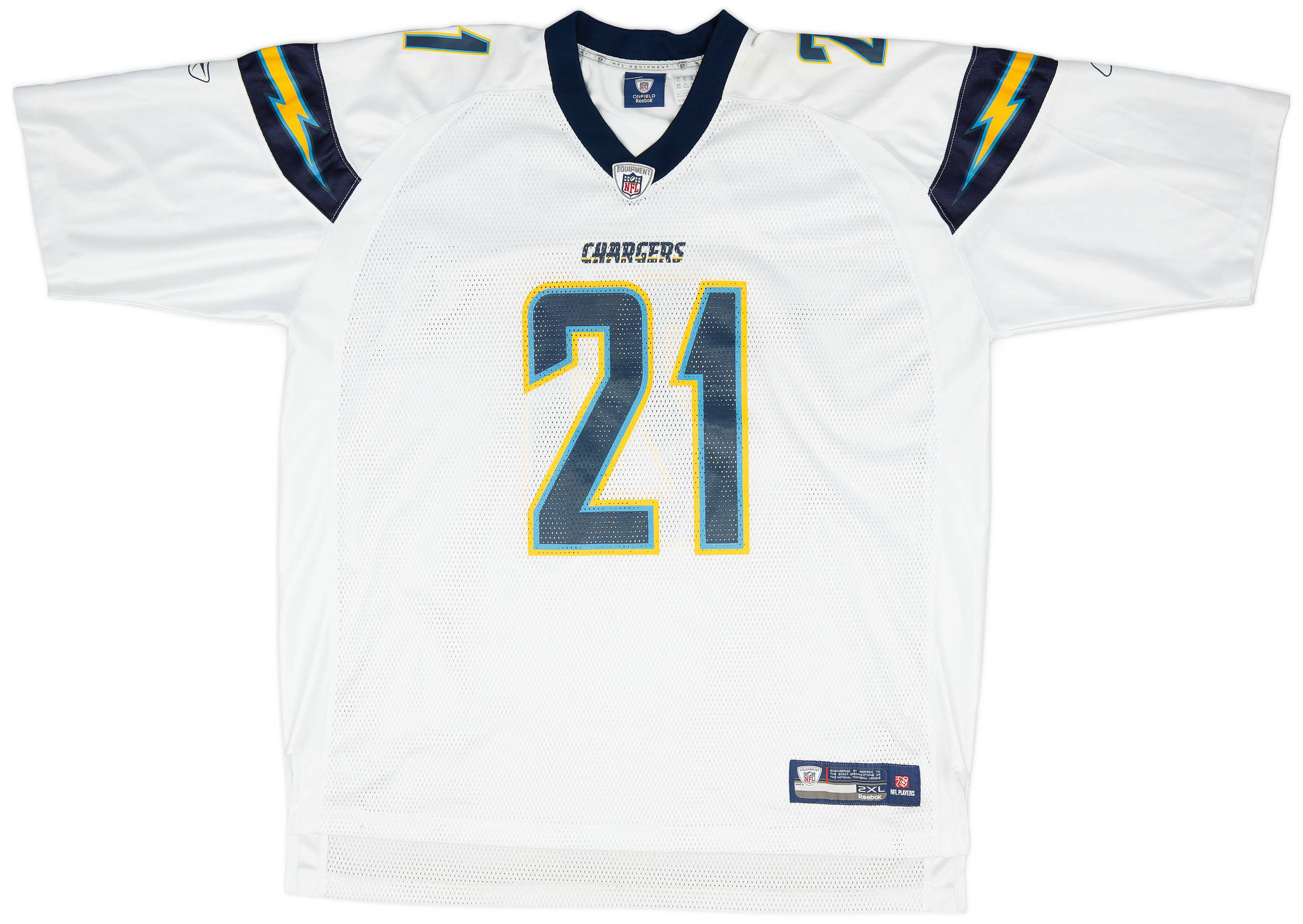 2008-09 San Diego Chargers Tomlinson #21 Reebok On Field Away Jersey (Very Good) XXL