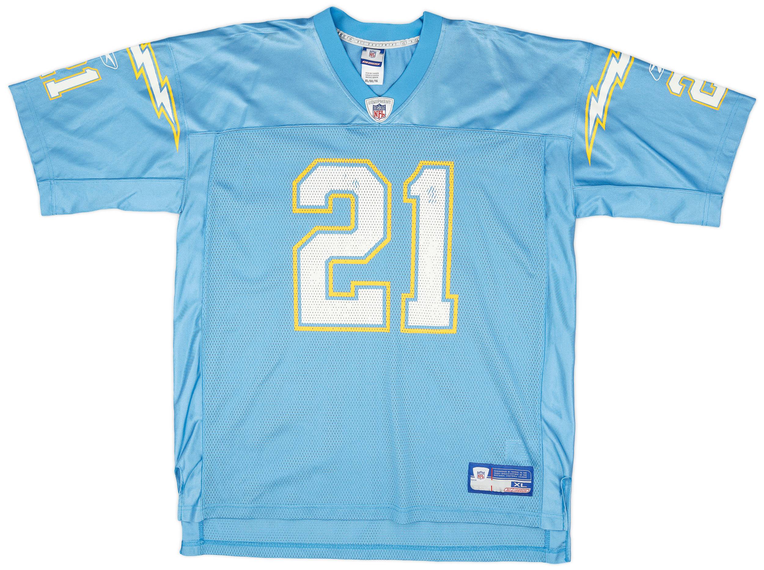 2002-04 San Diego Chargers Tomlinson #21 Reebok On Field Alternate Jersey (Very Good) XL