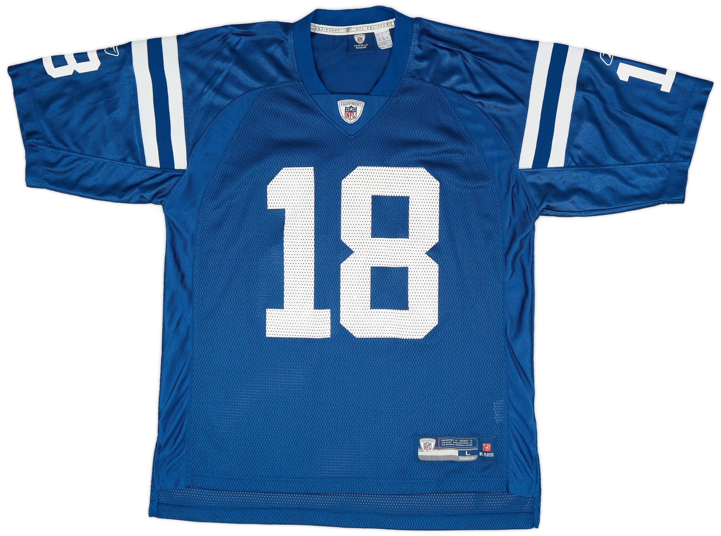 2008 11 Indianapolis Colts Manning 18 Reebok On Field Home Jersey Excellent L