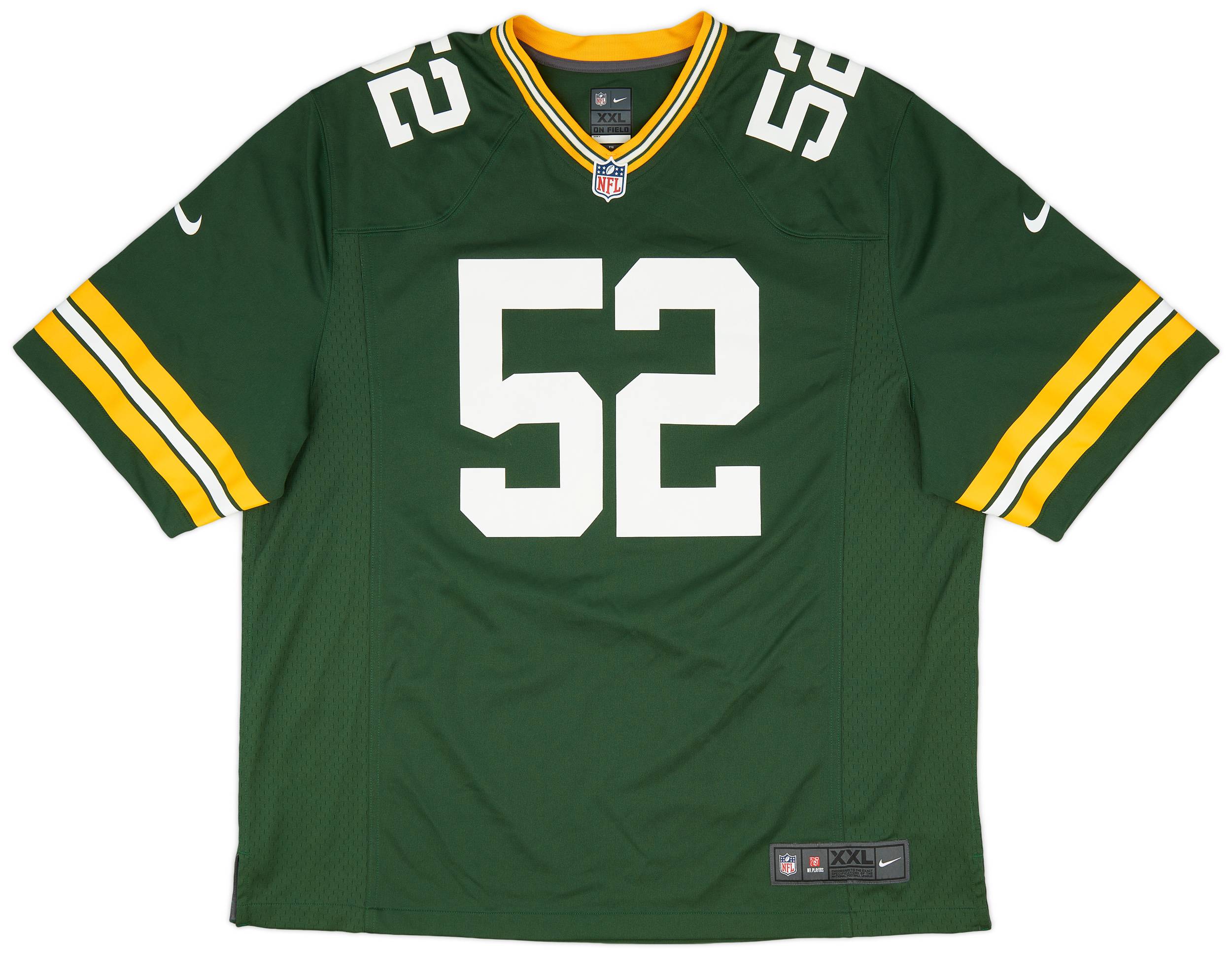 2012 18 Green Bay Packers Matthews 52 Nike Game Home Jersey Excellent XXL