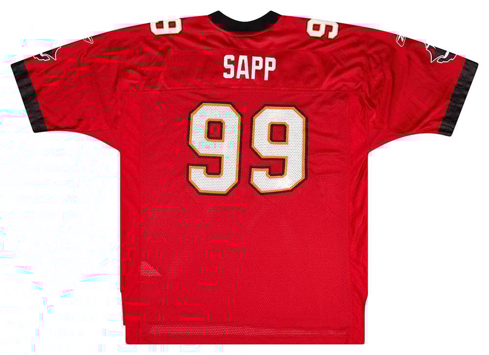 Tampa Bay Buccaneers SAPP 99 ユニフォーム 2002-03 Tampa Bay Buccaneers Sapp #99 Reebok On Field Home