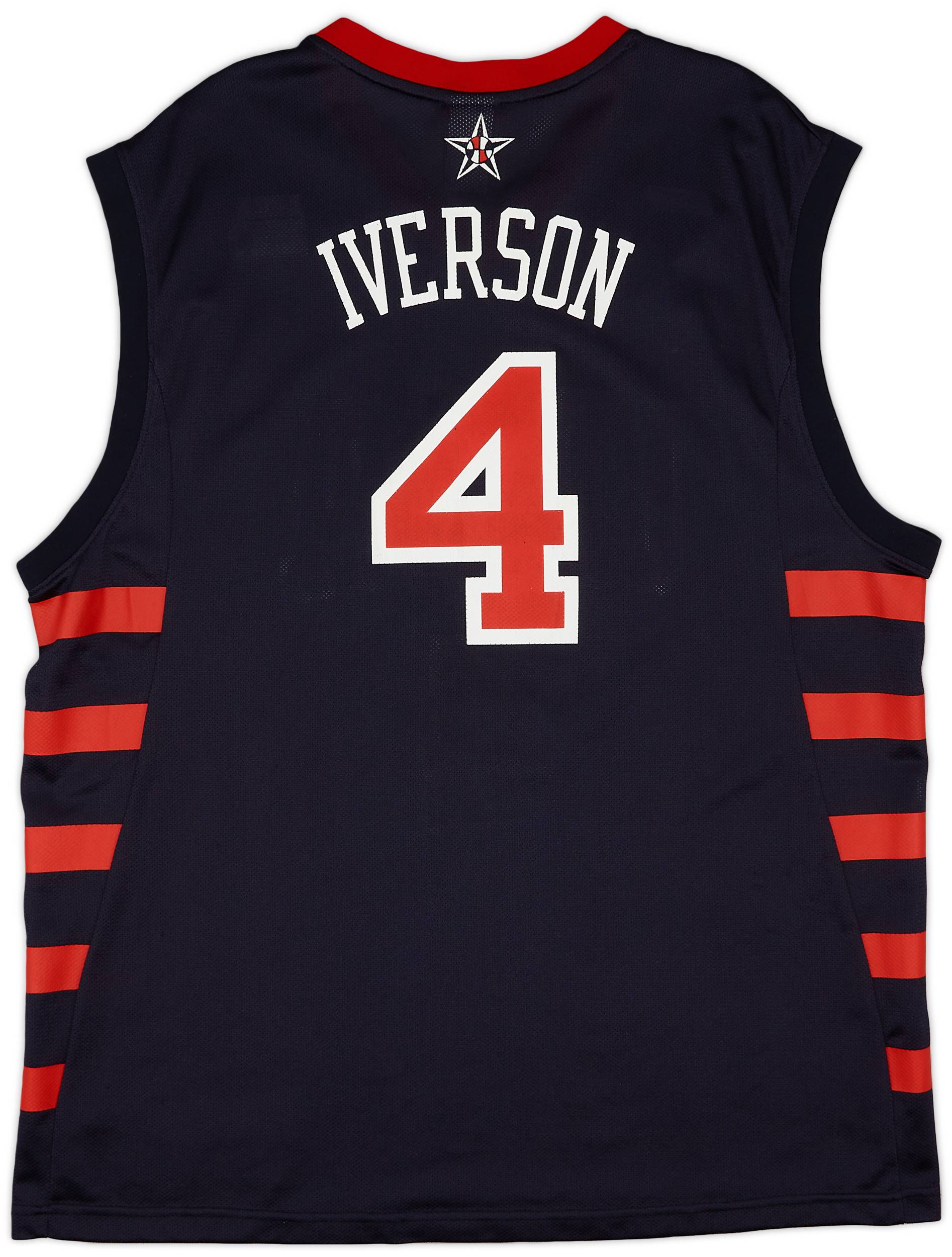 USAバスケユニフォーム #4 IVERSON size L Team USA Reebok #4 Allen Iverson Basketball Jersey Size 60