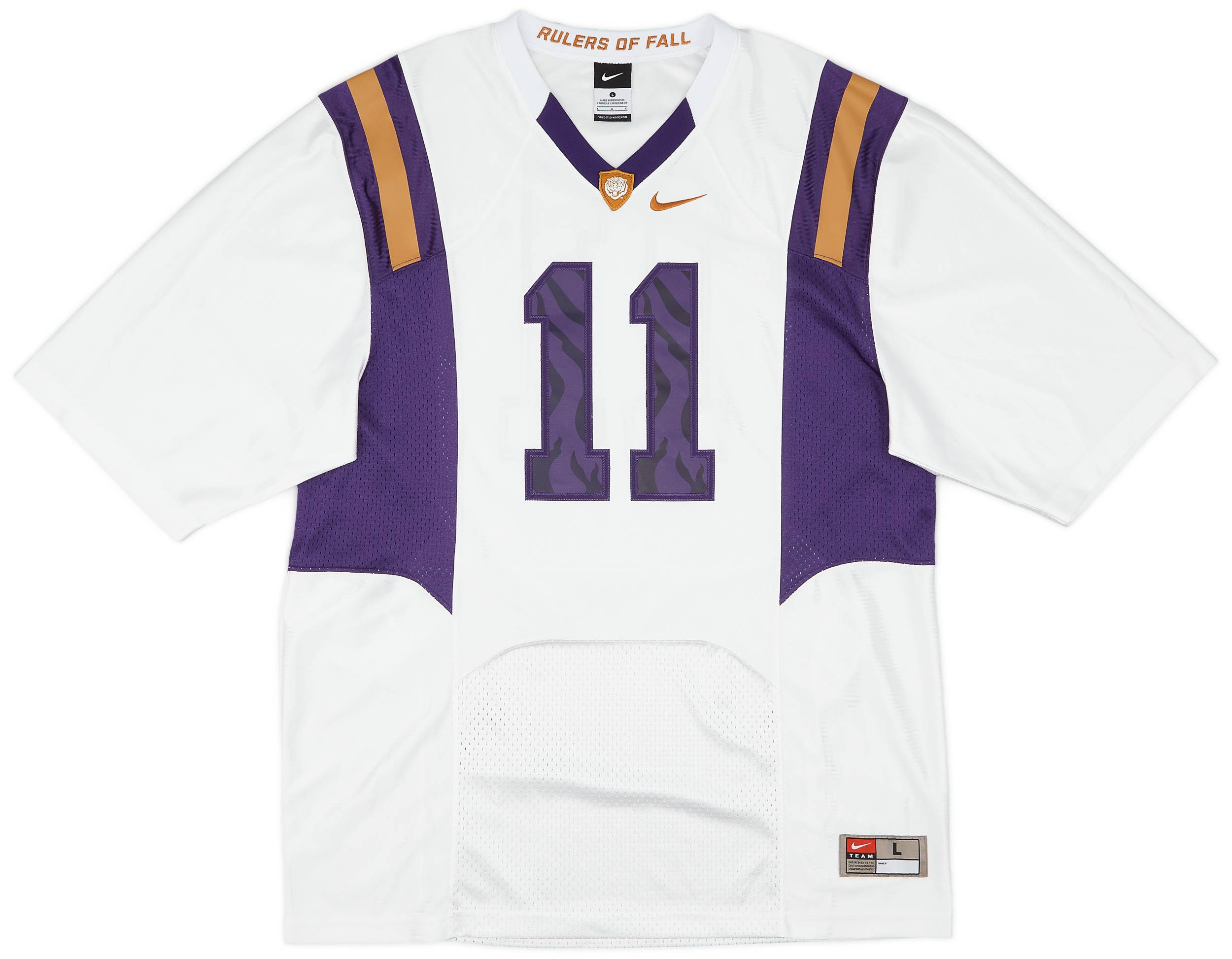 2011 LSU Tigers Ware 11 Nike Home Jersey Excellent L