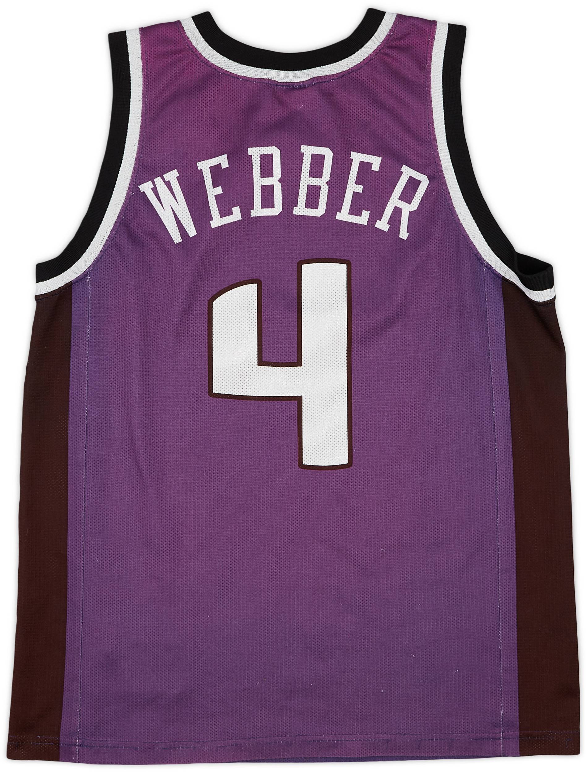 2002-05 Sacramento Kings Webber #4 Champion Away Jersey (Very Good) S