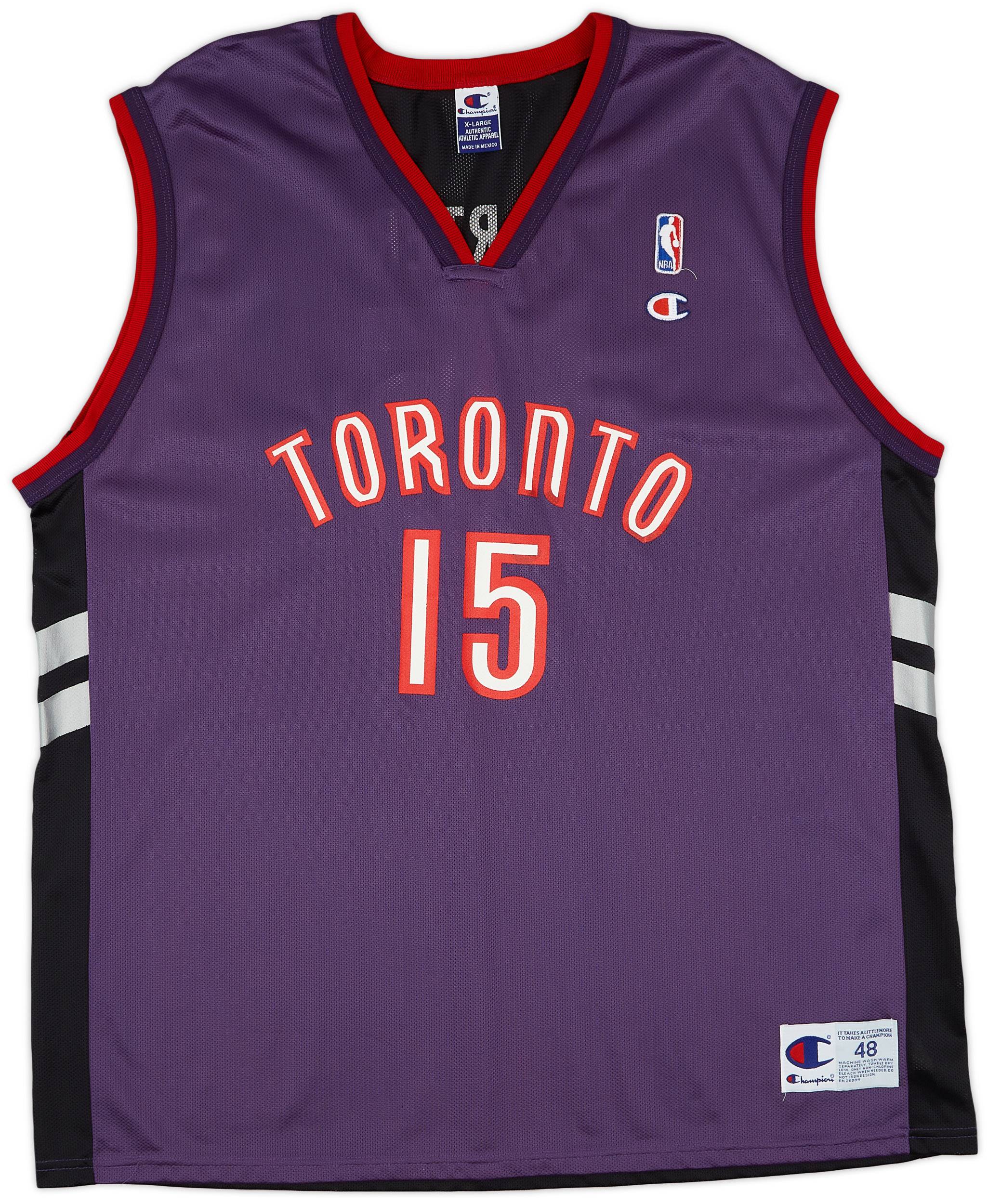 1999 02 Toronto Raptors Carter 15 Champion Away Jersey Excellent XL