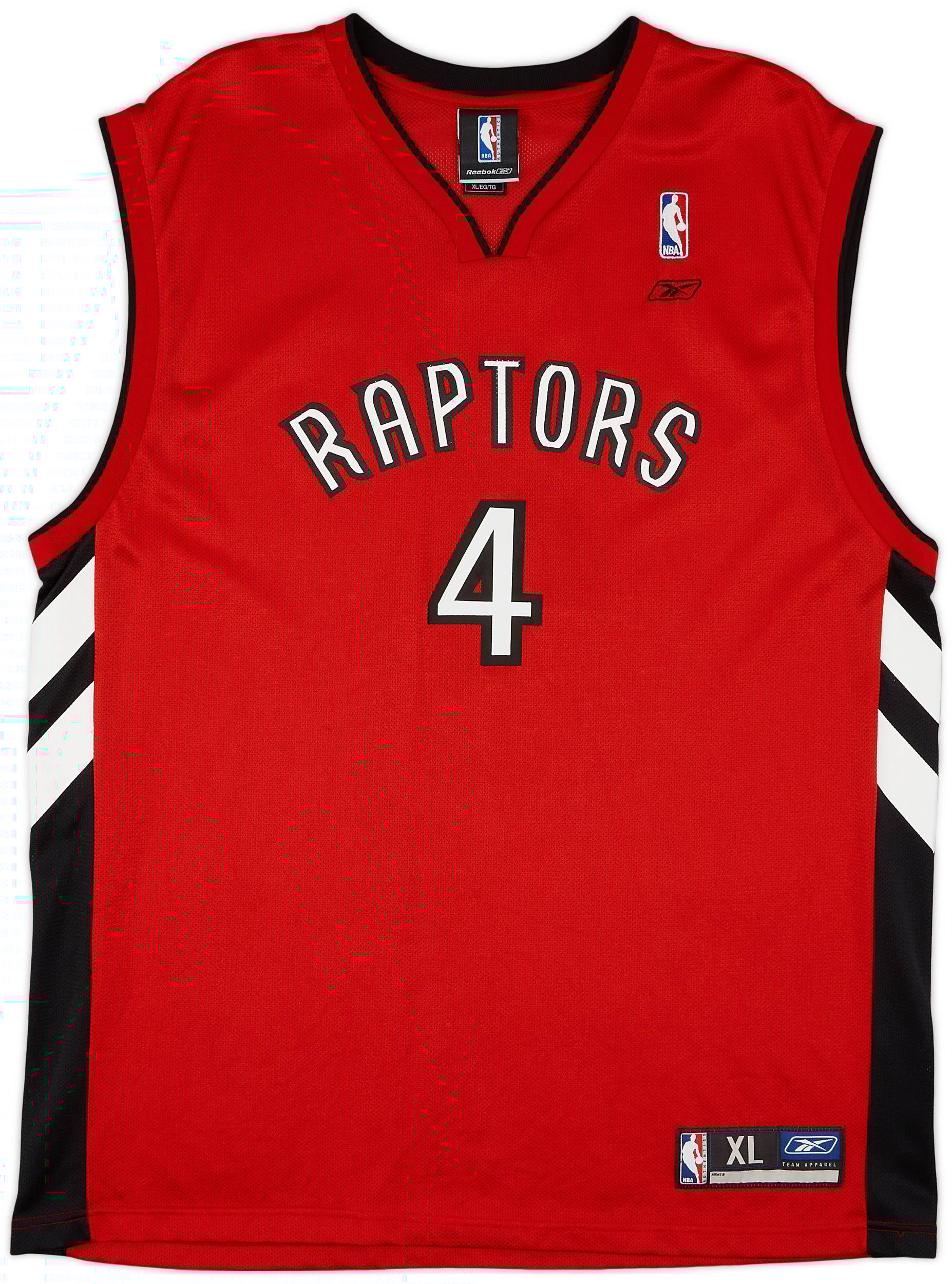 2003 06 Toronto Raptors Bosh 4 Reebok Alternate Jersey Excellent XL