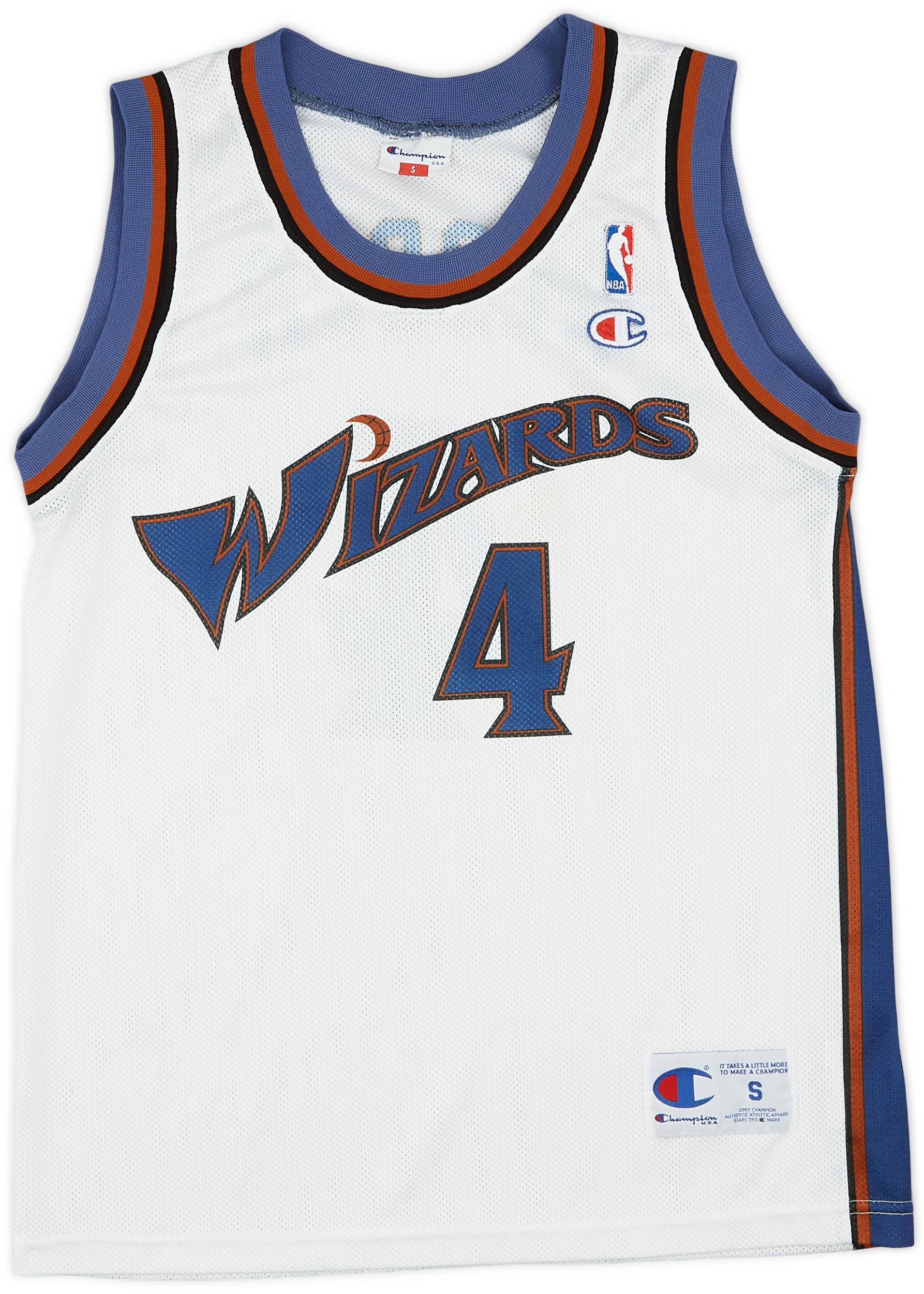 1997-98 Washington Wizards Webber #4 Champion Home Jersey (Excellent) S